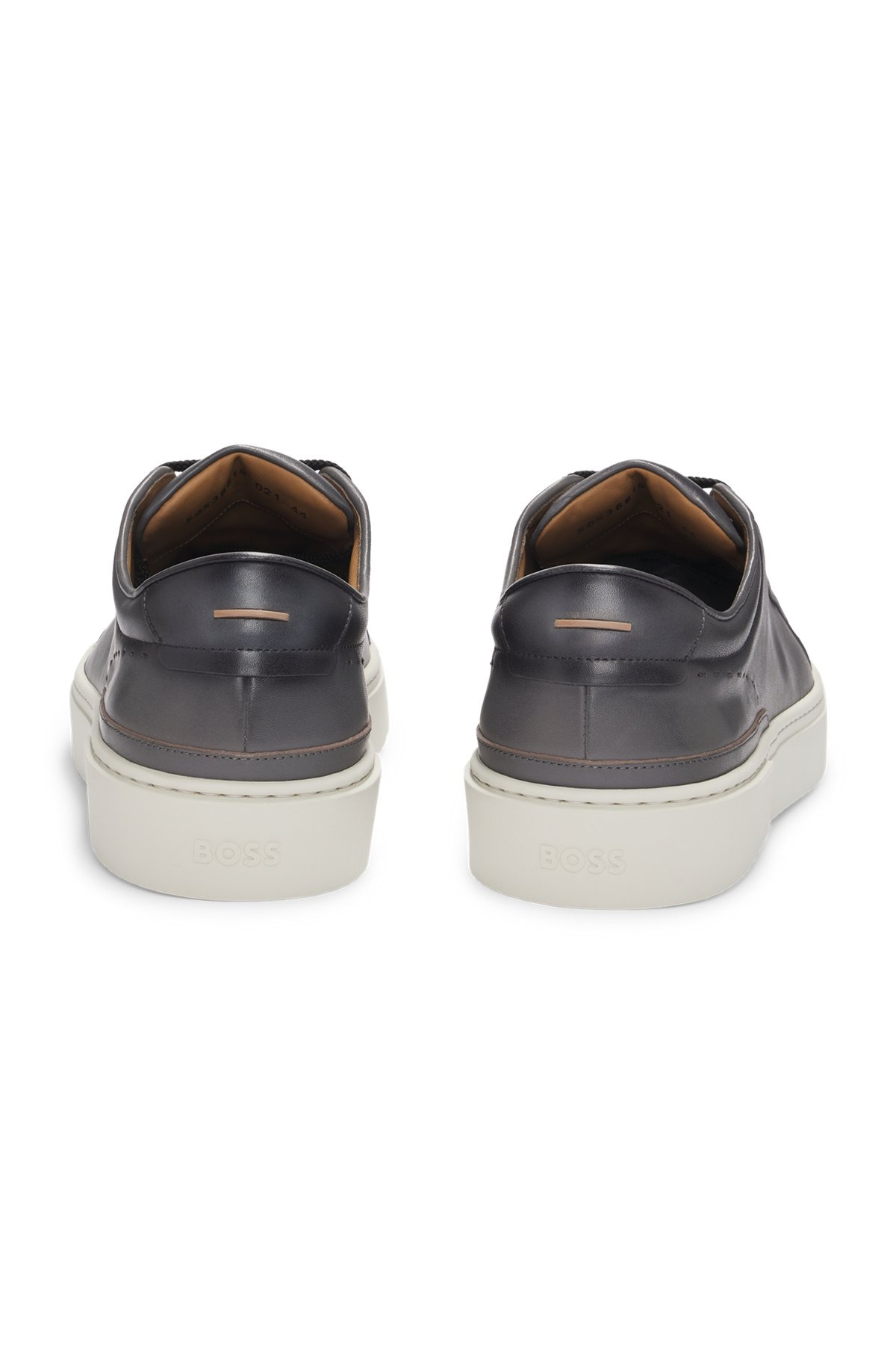 GARY LOW-TOP TRAINERS IN BURNISHED LEATHER - 5