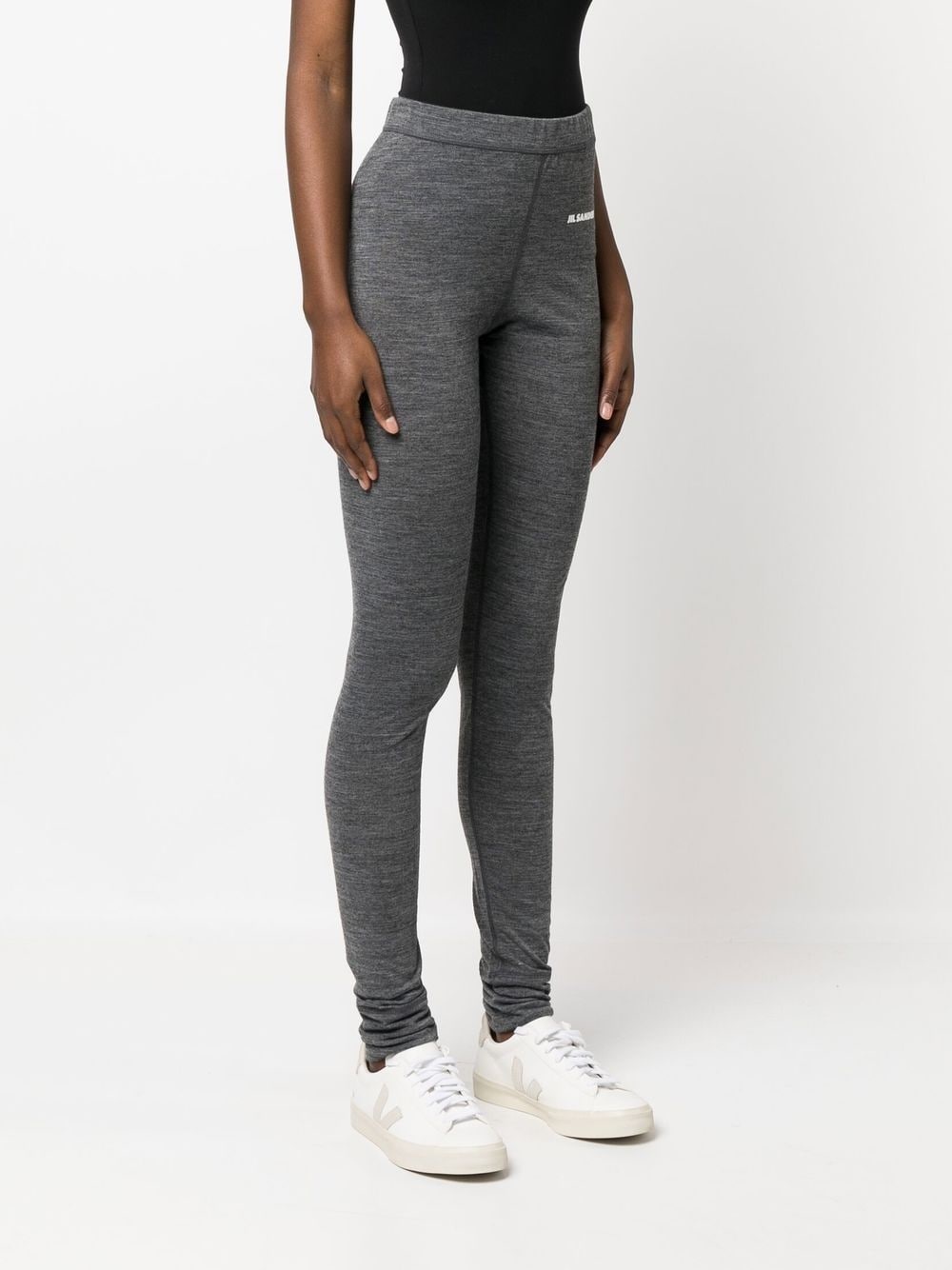 melange effect leggings - 3