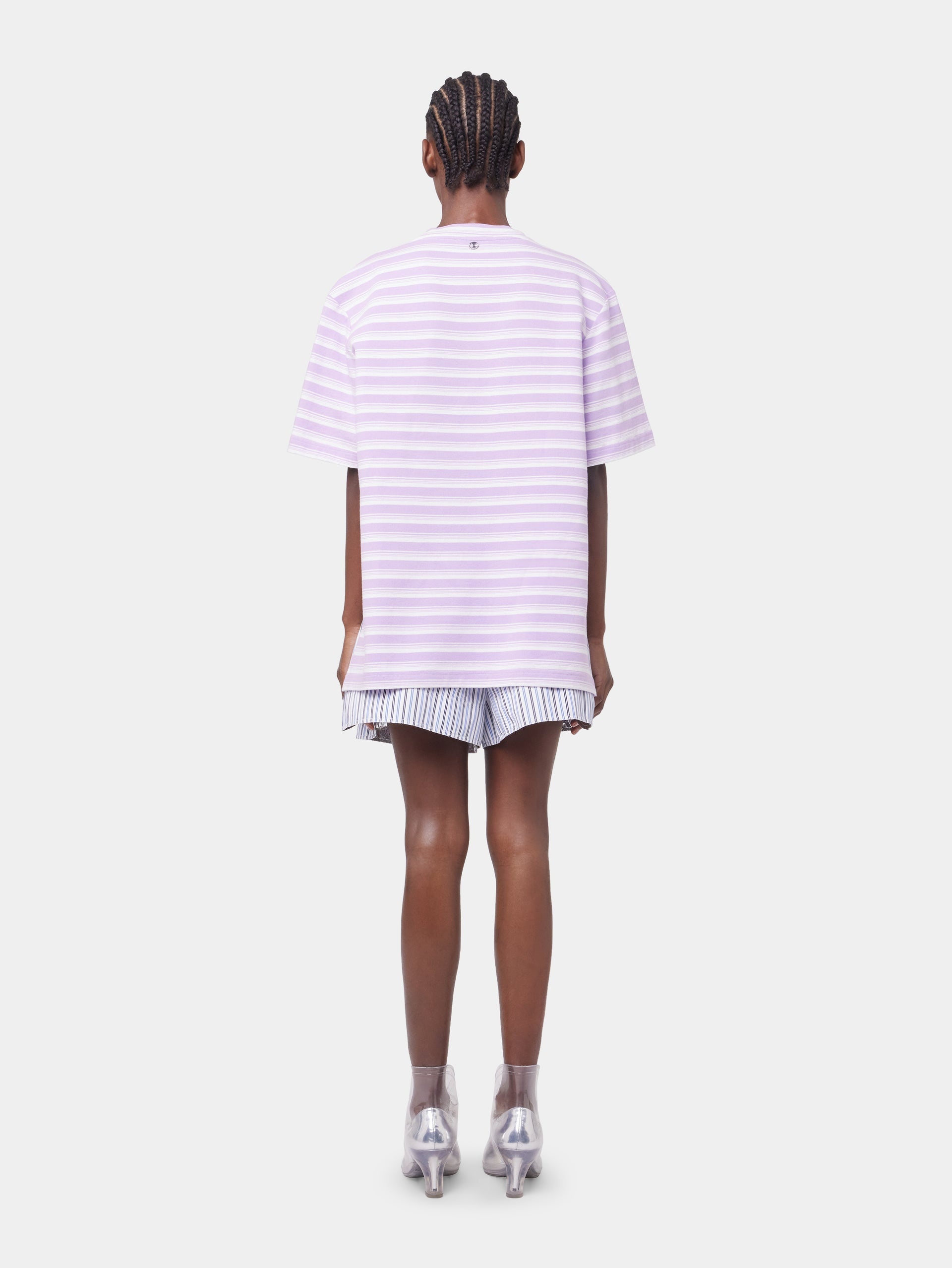 PURPLE OVERSIZED TEE-SHIRT IN COTTON JERSEY - 4