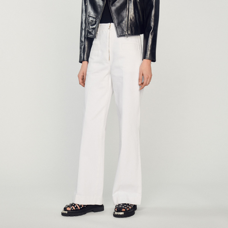 Wide-leg canvas pants 5