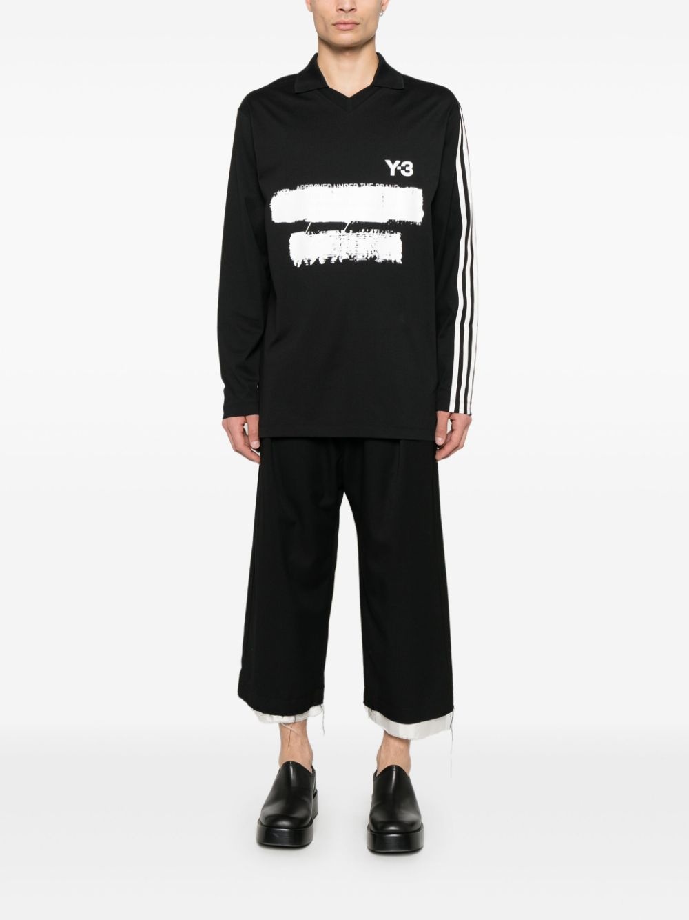 graphic-logo long-sleeves polo shirt - 2