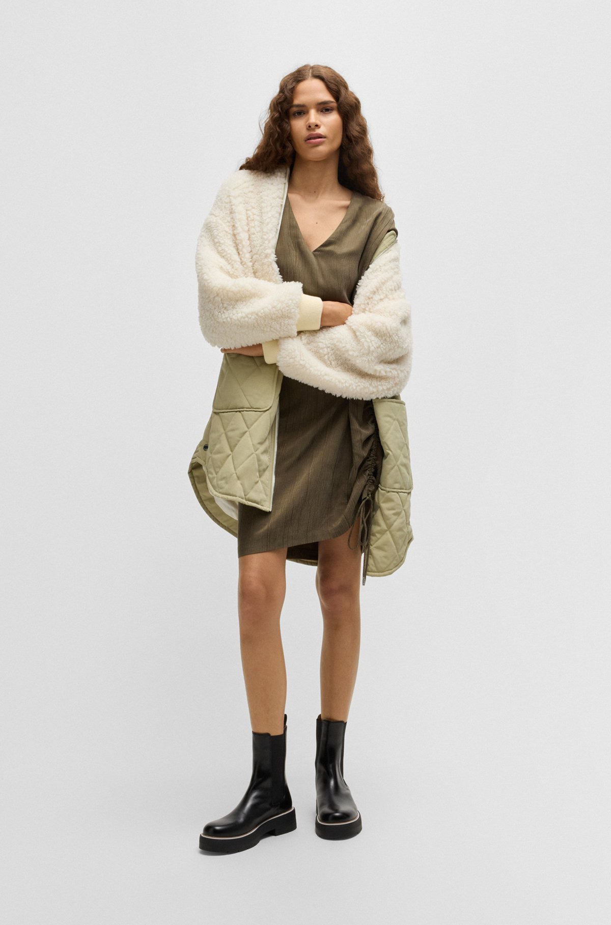 TEDDY-PANELED QUILTED JACKET - 3