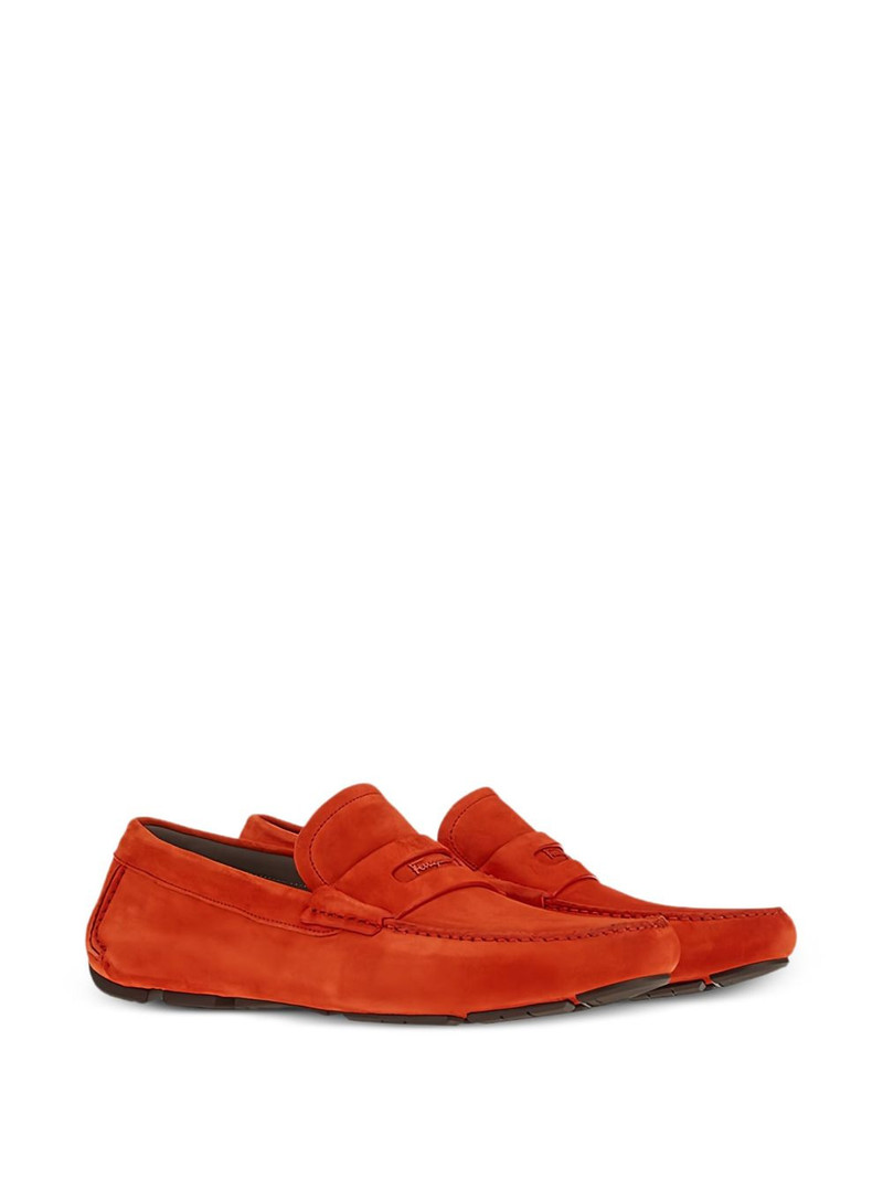 FERRAGAMO suede leather loafers outlook
