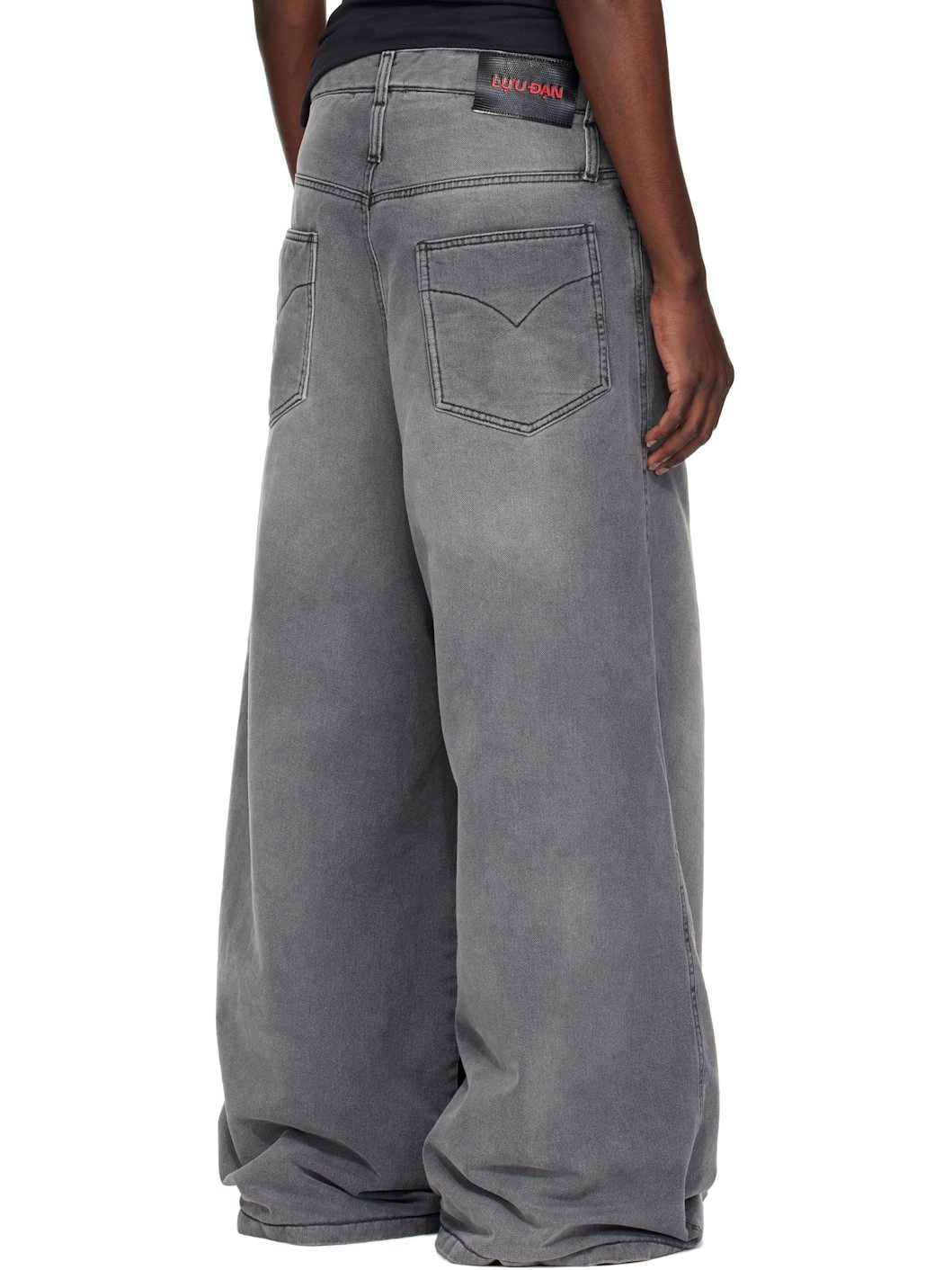 Gray Wadded Jeans - 3