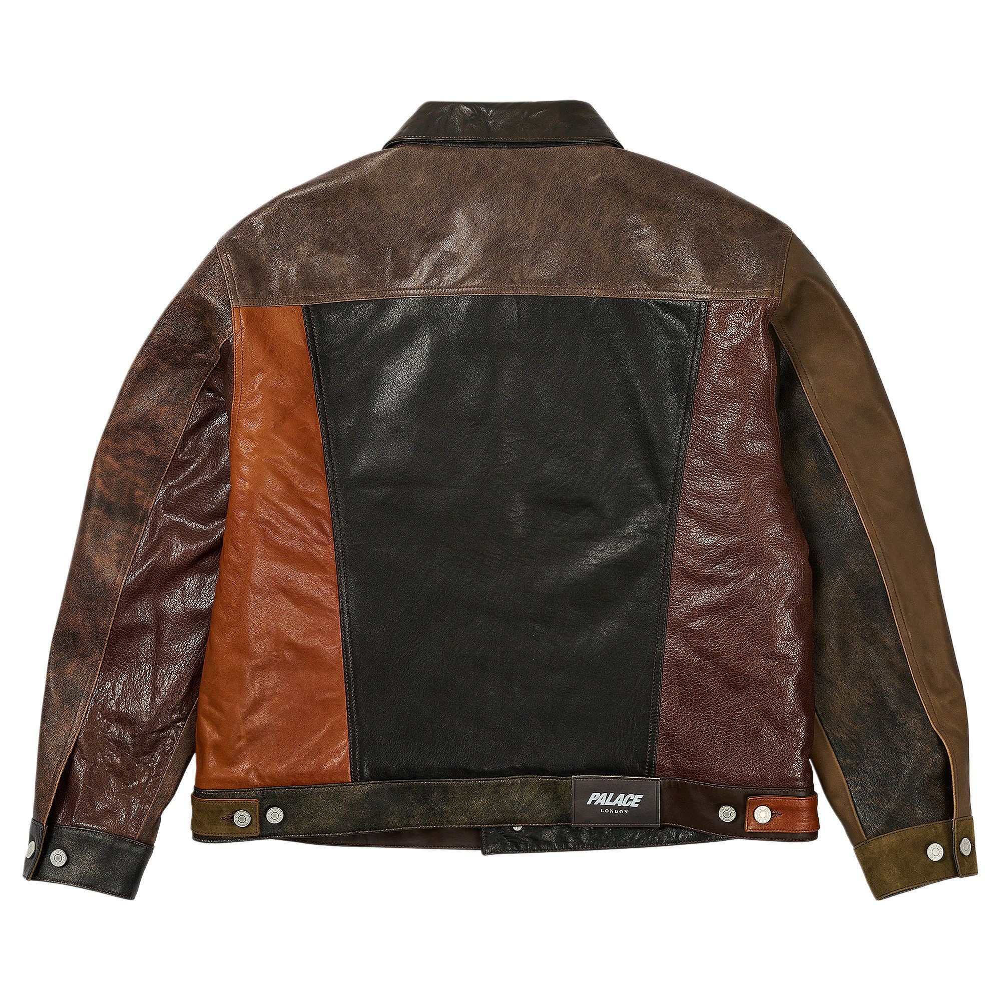Palace Patchy Leather Jacket 'Multicolor' - 3