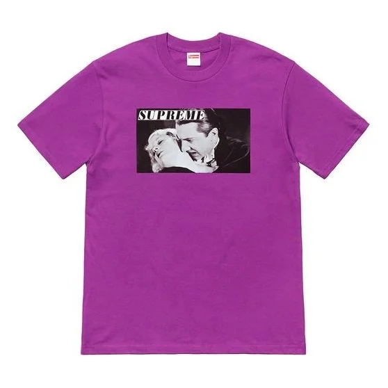 Supreme SS19 Bela Lugosi Tee Vampire Printing Short Sleeve Unisex Purple SUP-SS19-10444 - 1