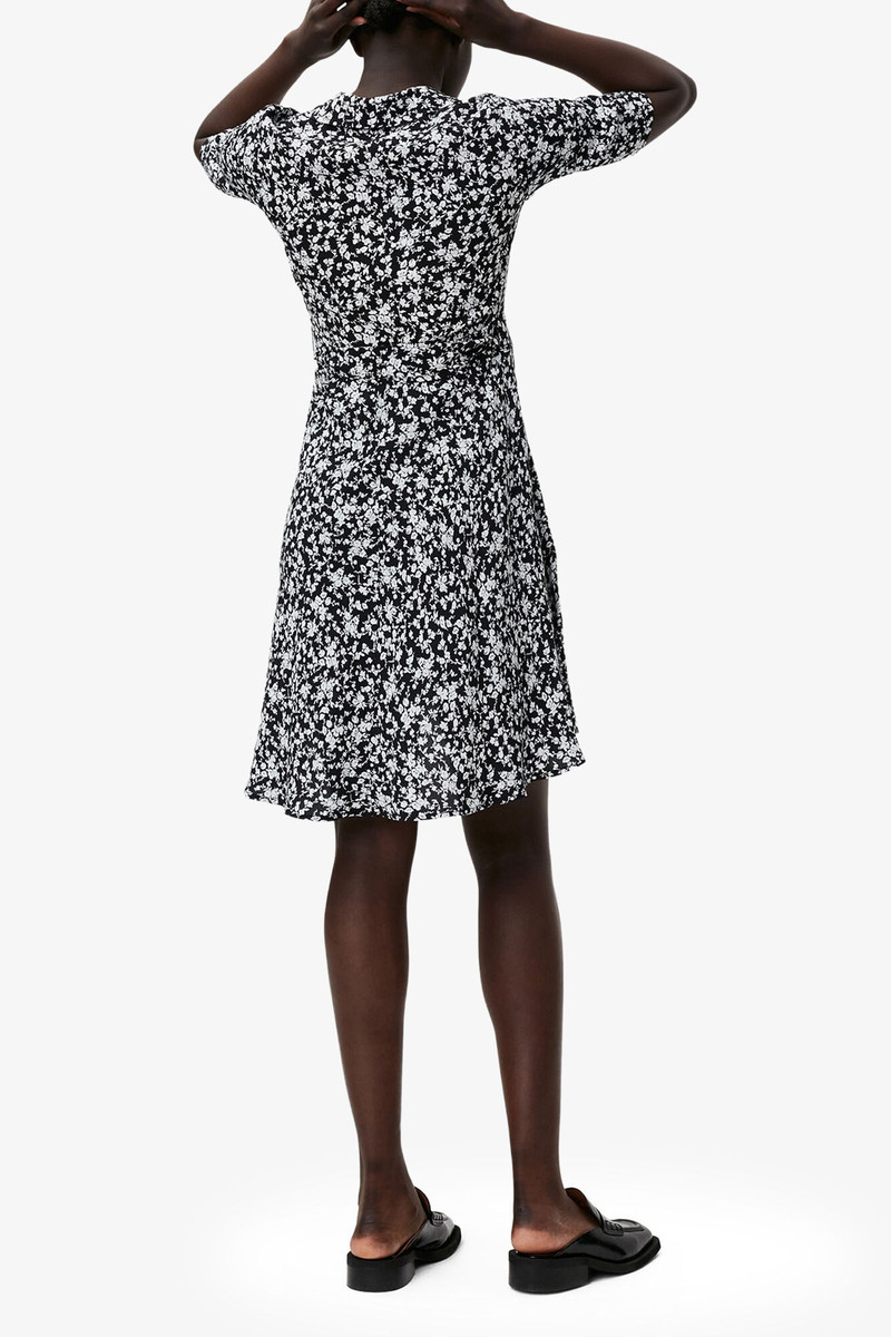 PRINTED CREPE WRAP DRESS 3