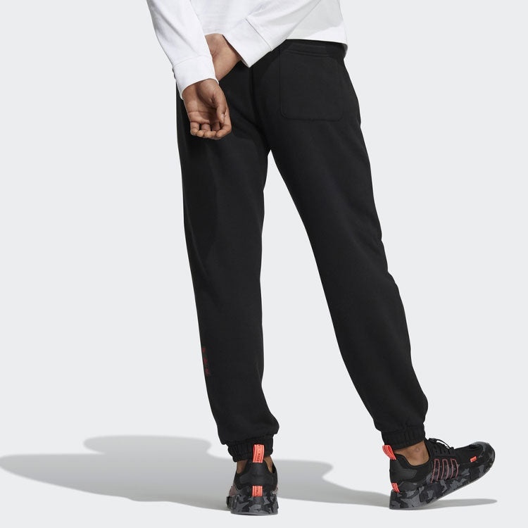 Men's adidas originals Limited Loose Bundle Feet Lacing Sports Pants/Trousers/Joggers Black HD0322 - 3