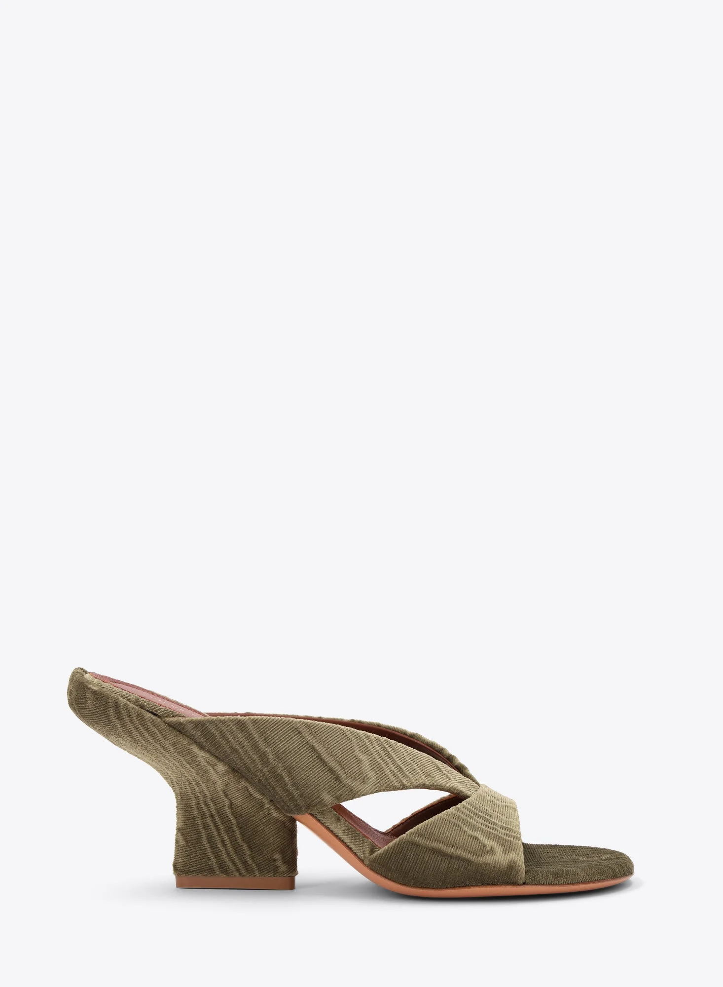 HEELED VELVET MULES - 1