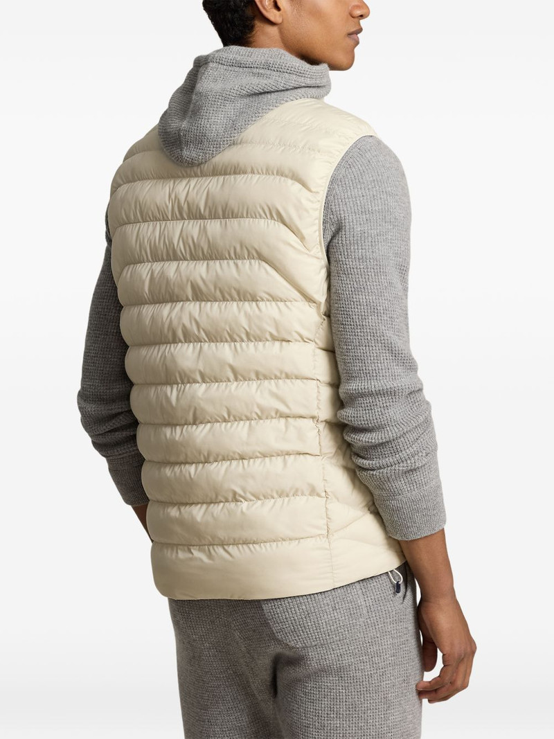 zipped logo waistcoat 4