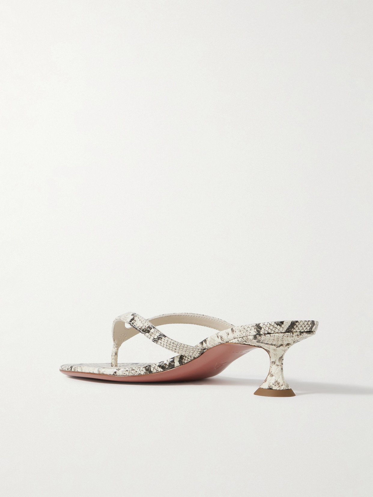 Juliette Snake-effect Leather Sandals - 3