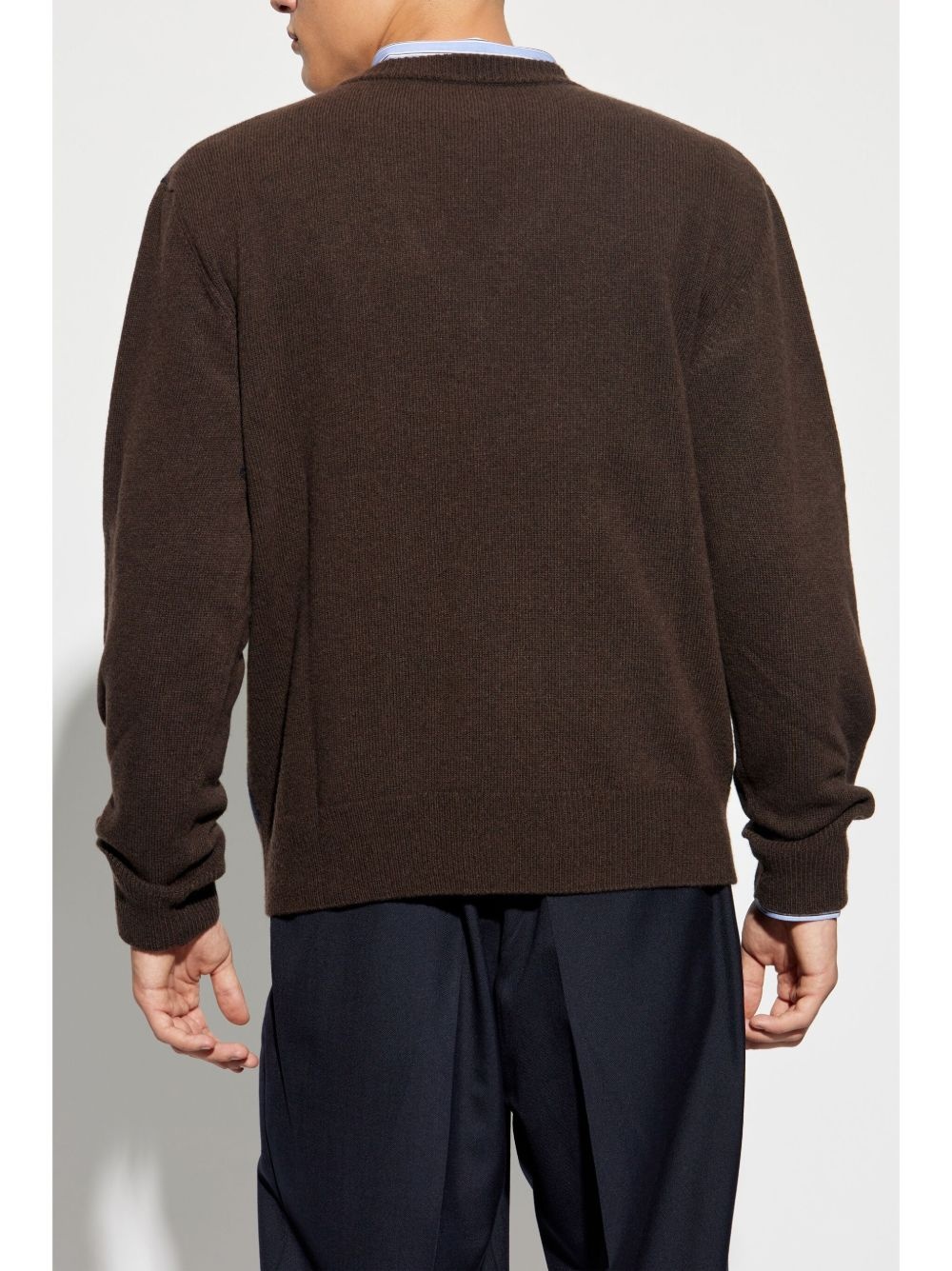 argyle-pattern jumper - 4