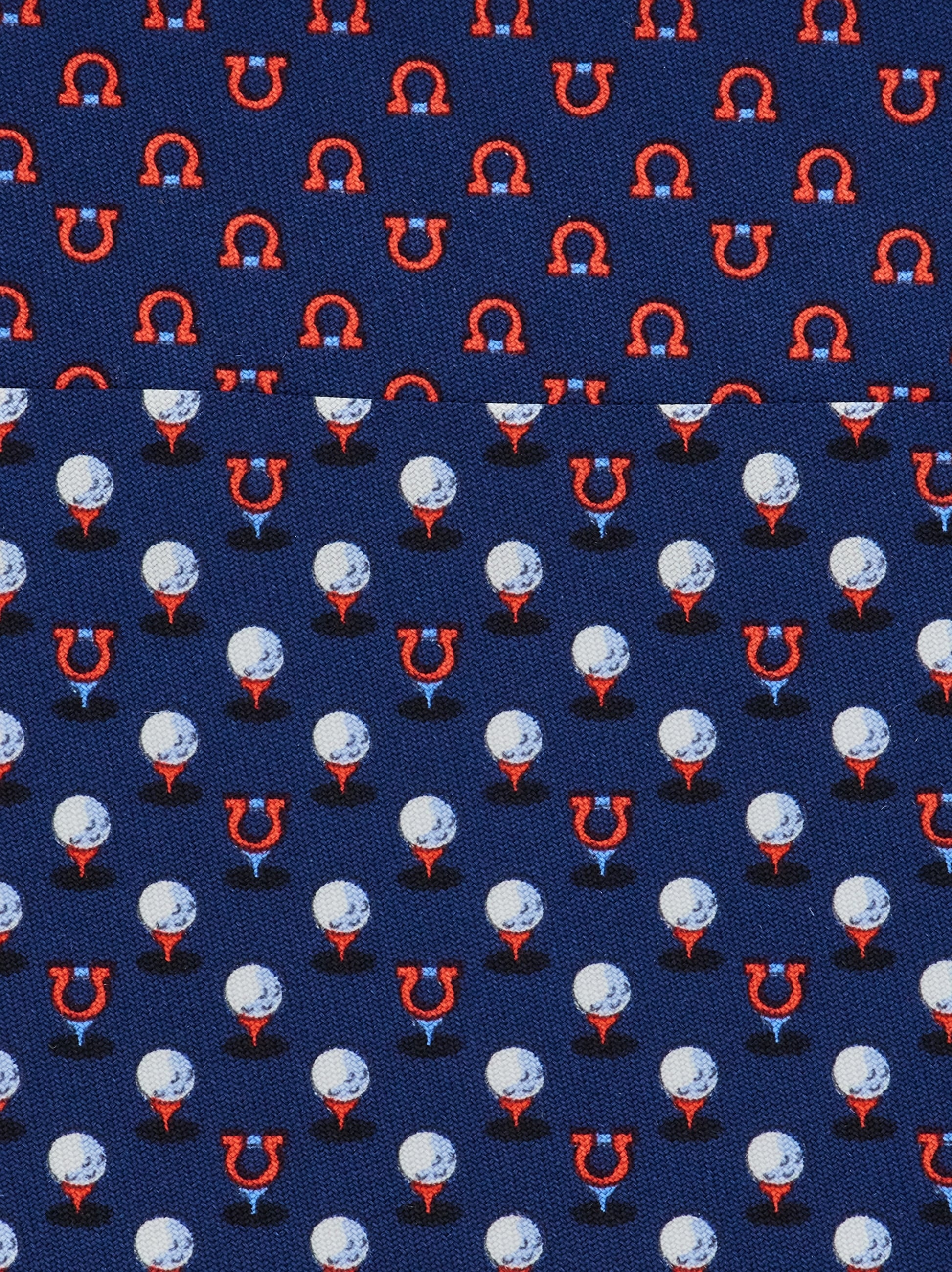 Silk tie with golf and Gancini - 2