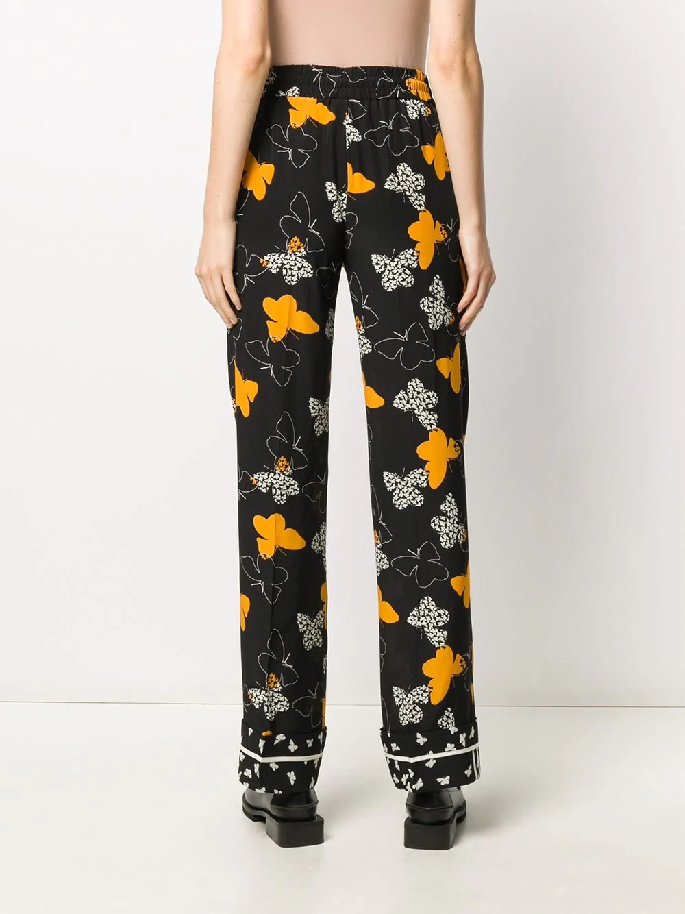 butterfly pattern trousers - 4