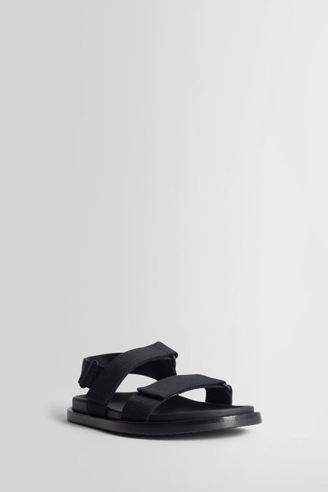 Uma wang men's black leather and nylon sandals - 2