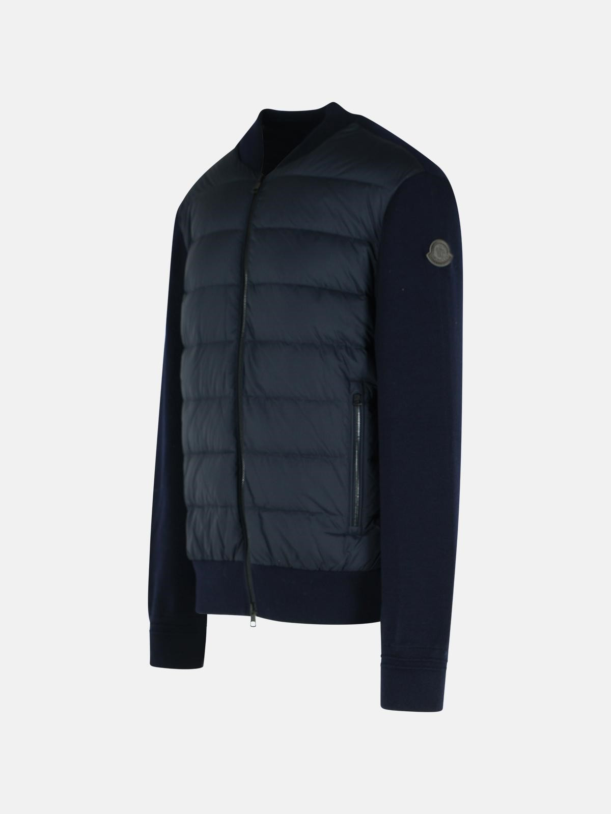 NAVY VIRGIN WOOL SWEATER - 2