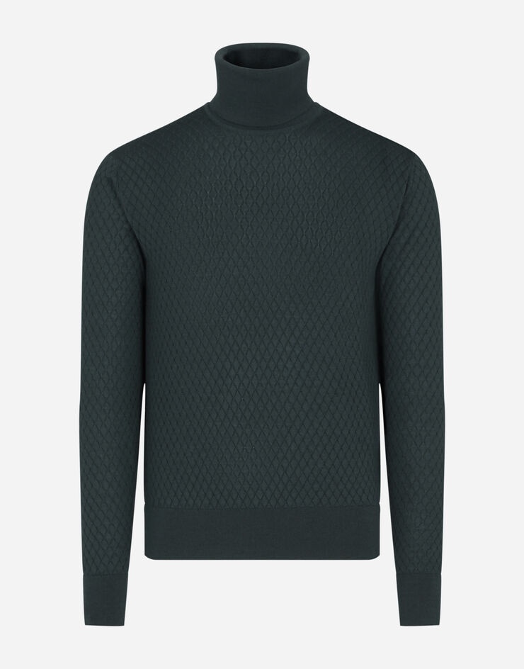 Cashmere and silk turtle-neck sweater - 1