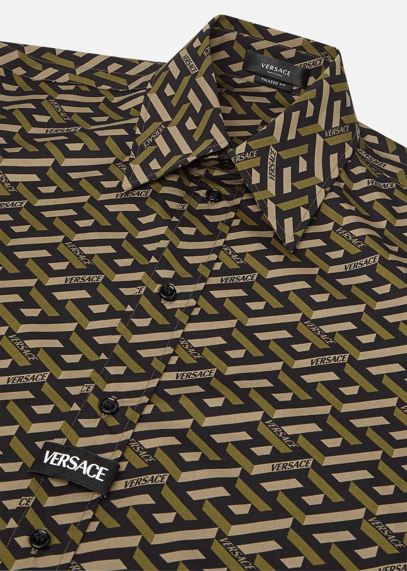 La Greca Print Poplin Shirt - 6