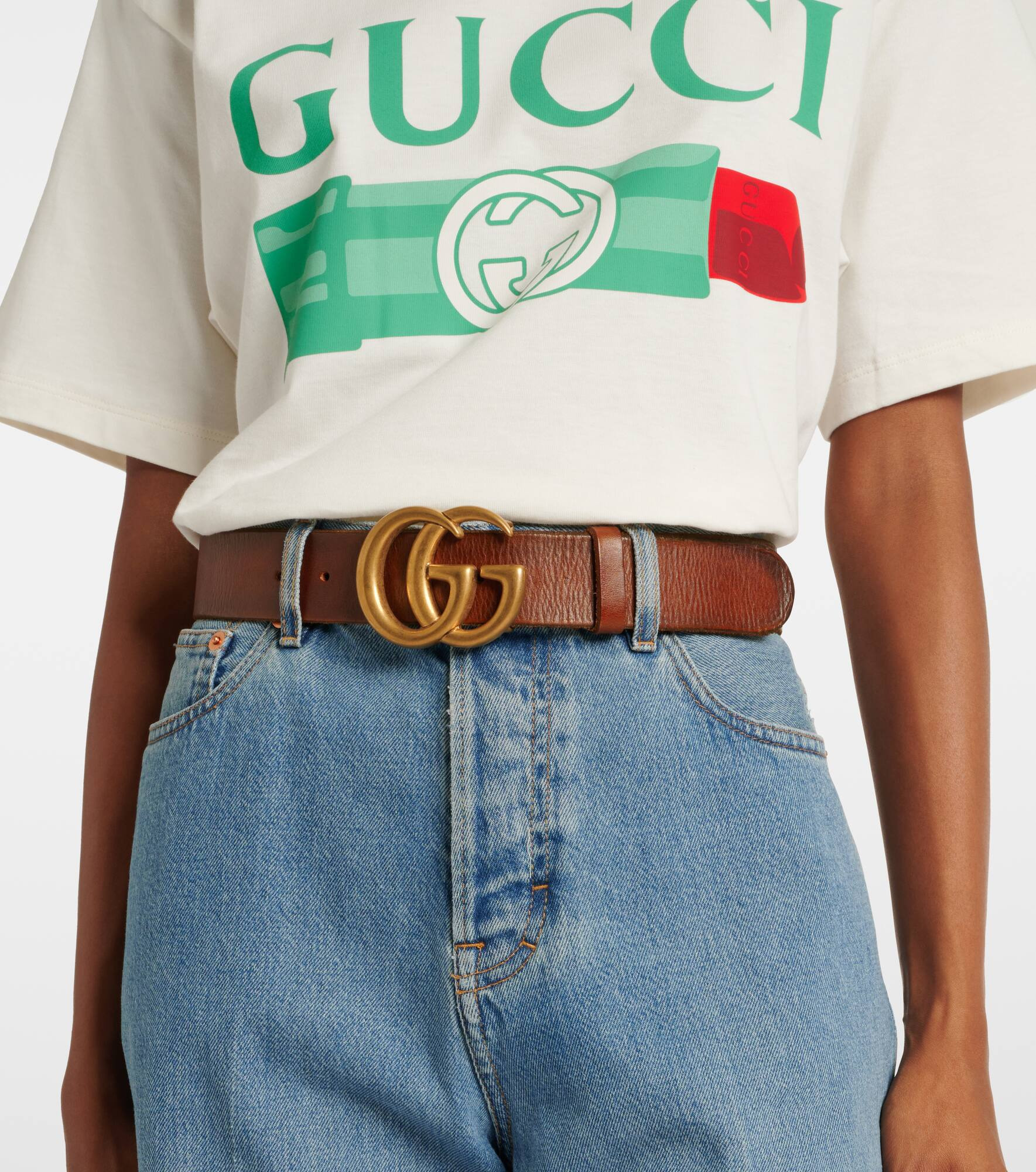 GG leather belt - 2