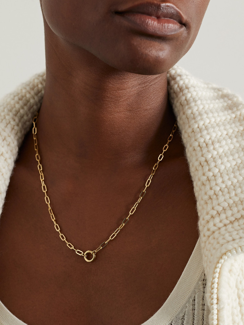 FOUNDRAE Refined Open Clip 18-karat Gold Necklace outlook