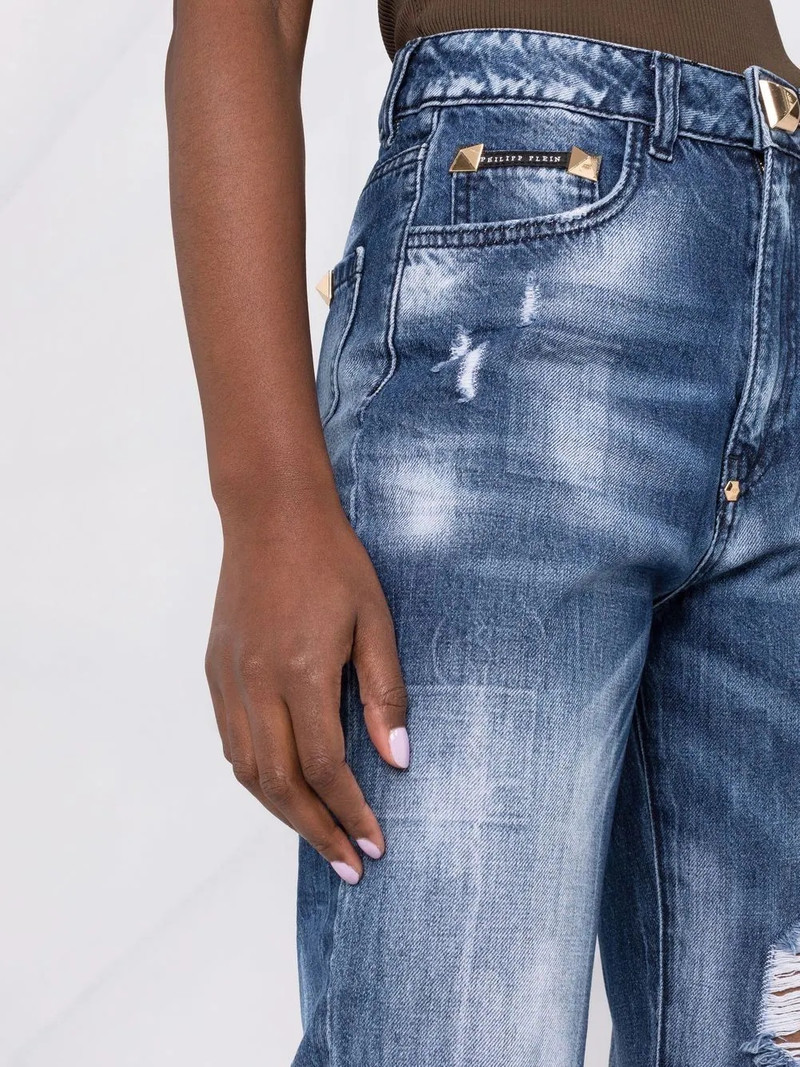 high-rise distressed cropped jeans 3
