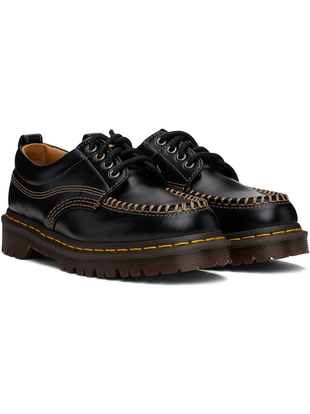Black Lowell Leather Derbys - 4