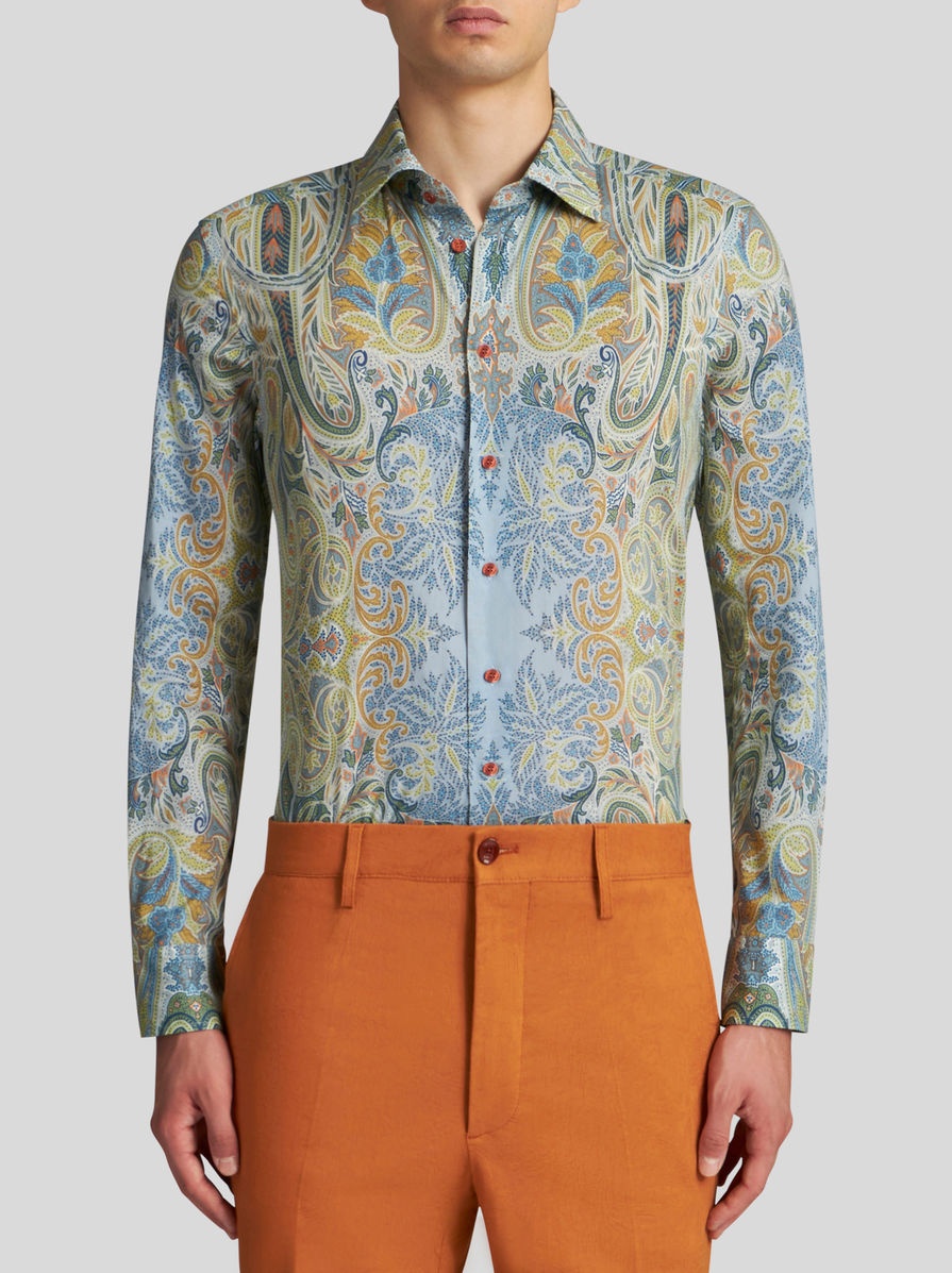COTTON SHIRT WITH PAISELY PRINT - 2