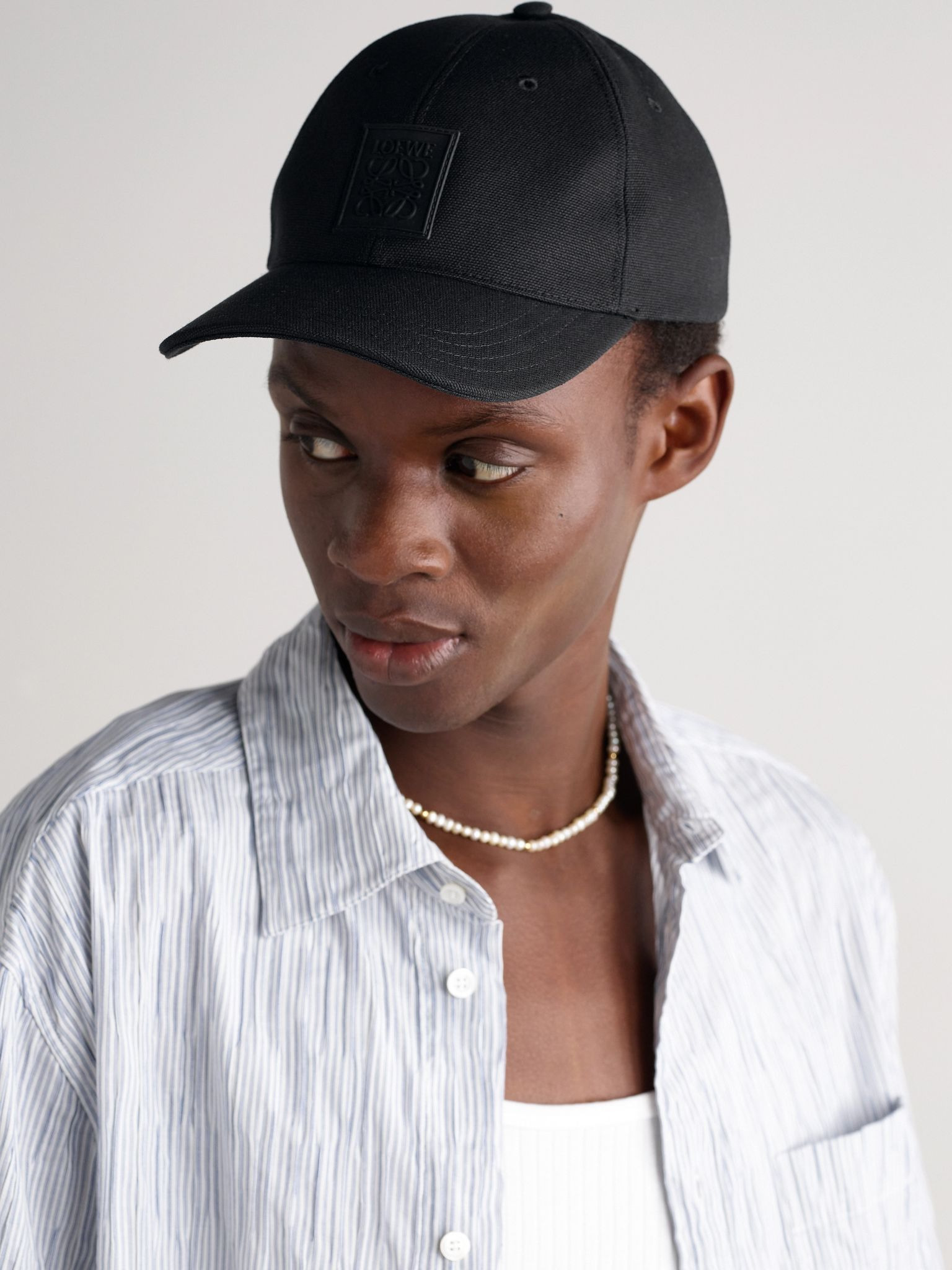 Logo-Appliquéd Cotton-Canvas Baseball Cap Black - 2