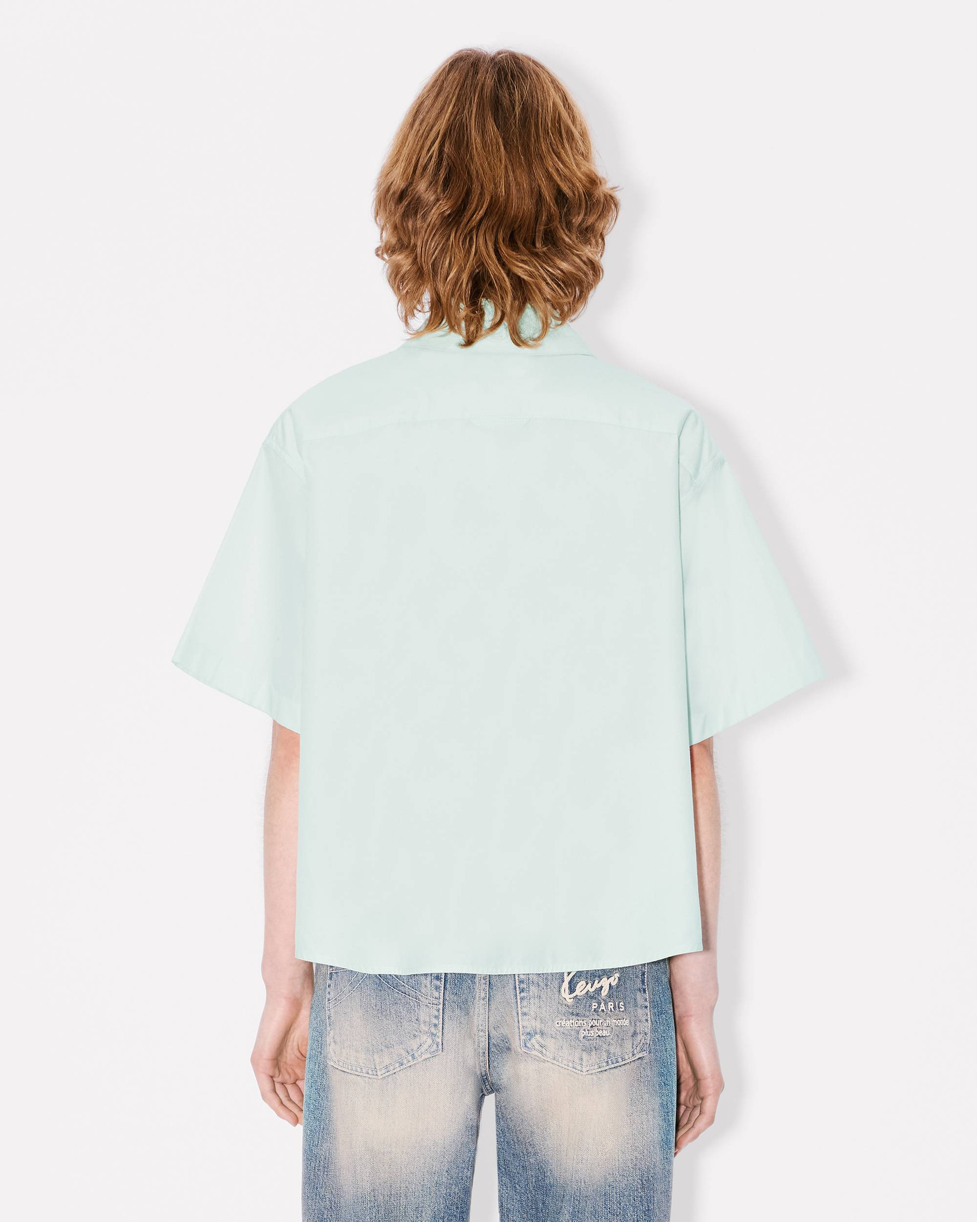'KENZO Archive Bouquet' cropped shirt in cotton poplin - 4