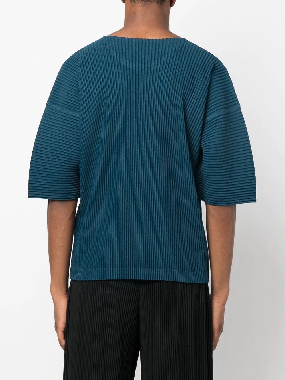 pleated short-sleeved top - 4