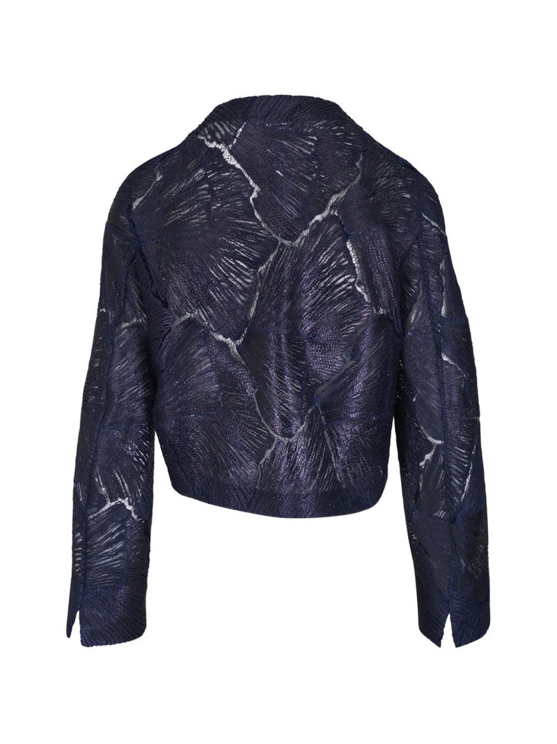 AKRIS blue cropped jacket outlook