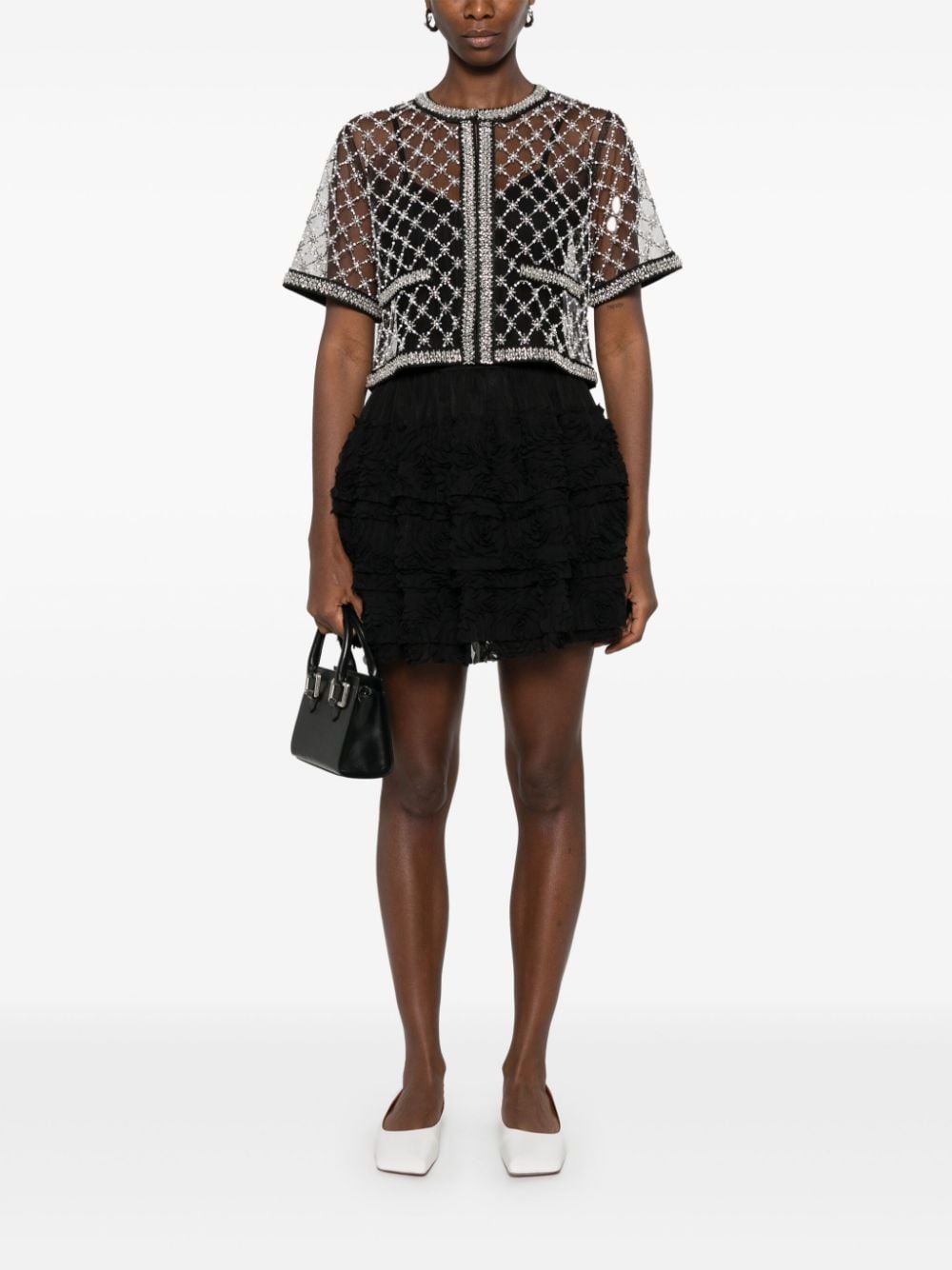 embroidered tulle top - 2