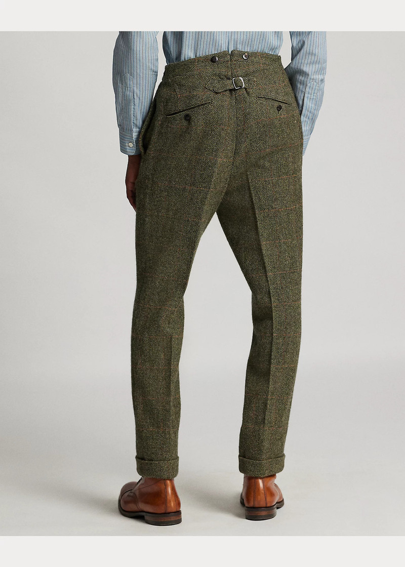 Slim Fit Windowpane Wool Suit Trouser 4