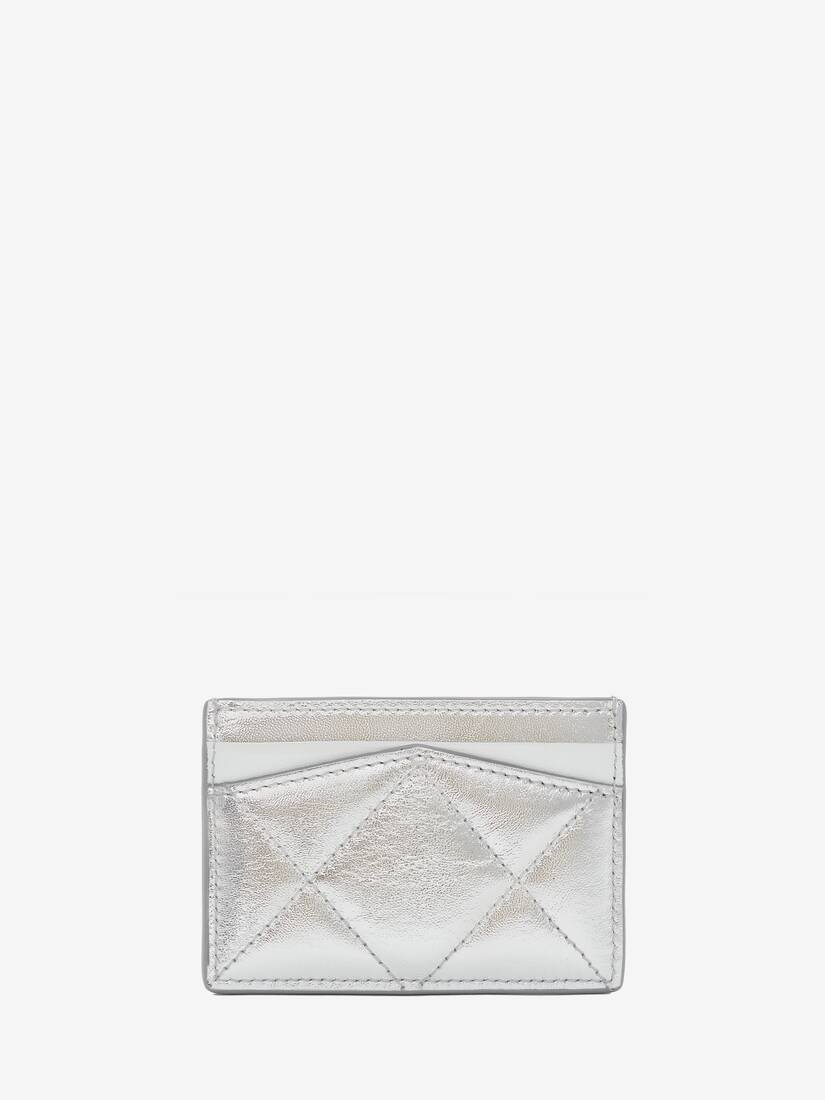 Mcqueen Graffiti Card Holder in Silver/white - 3
