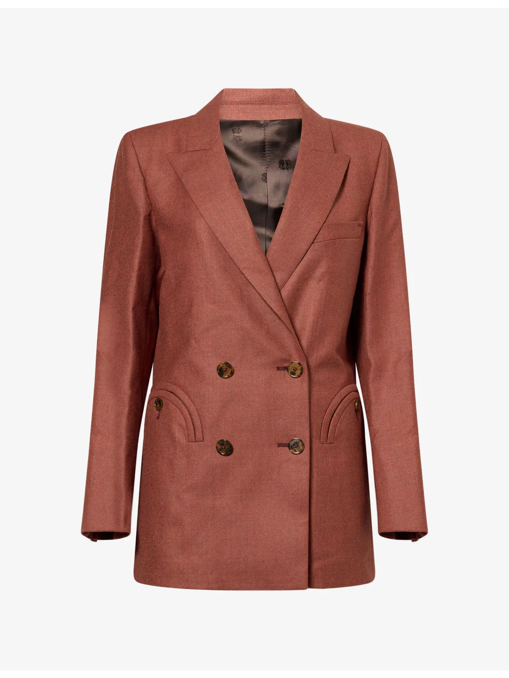 Patea Everyday Double-Breasted Virgin Wool and Cashmere-Blend Blazer - 1