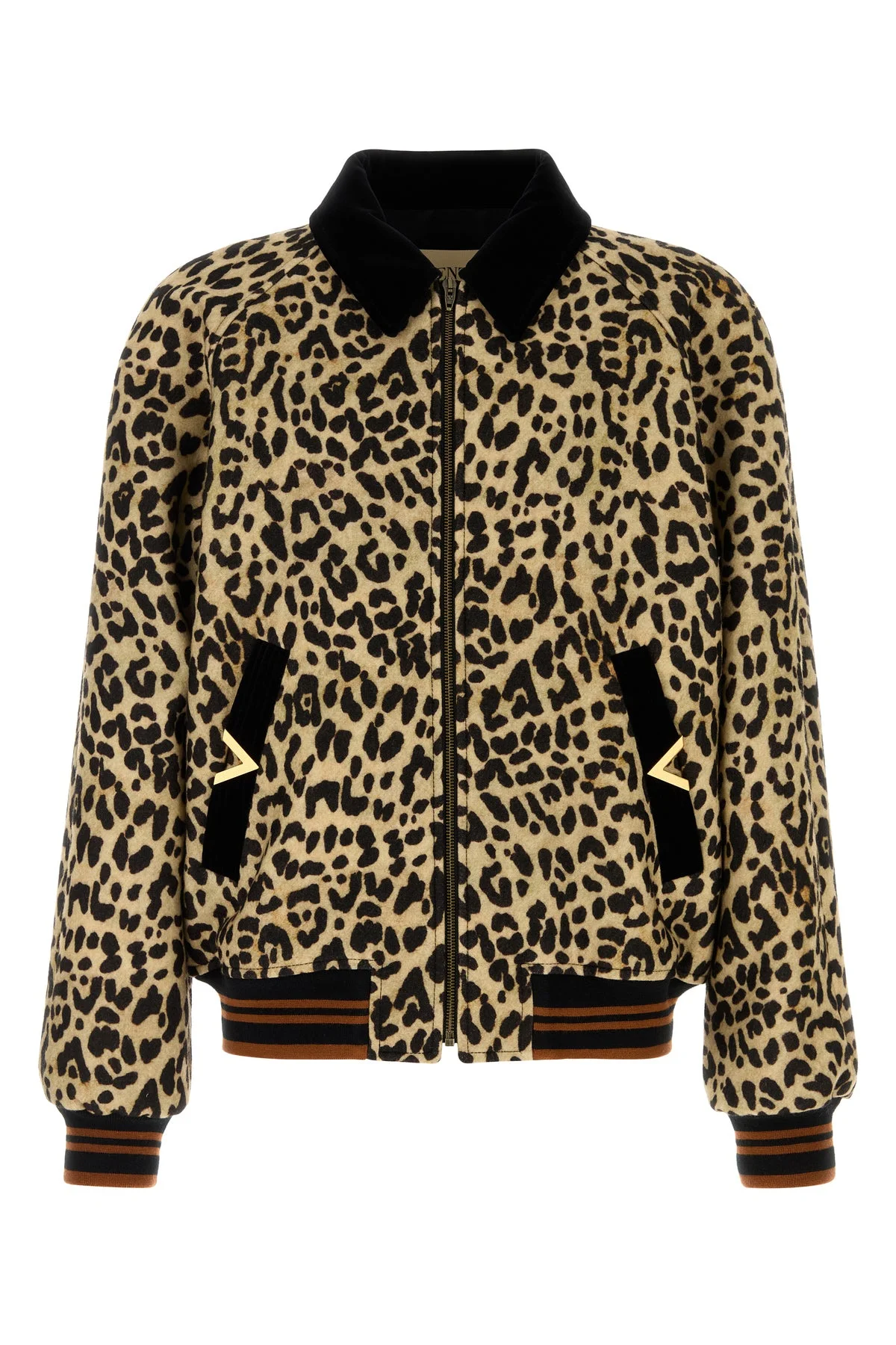 Printed wool bomber jacket - 1