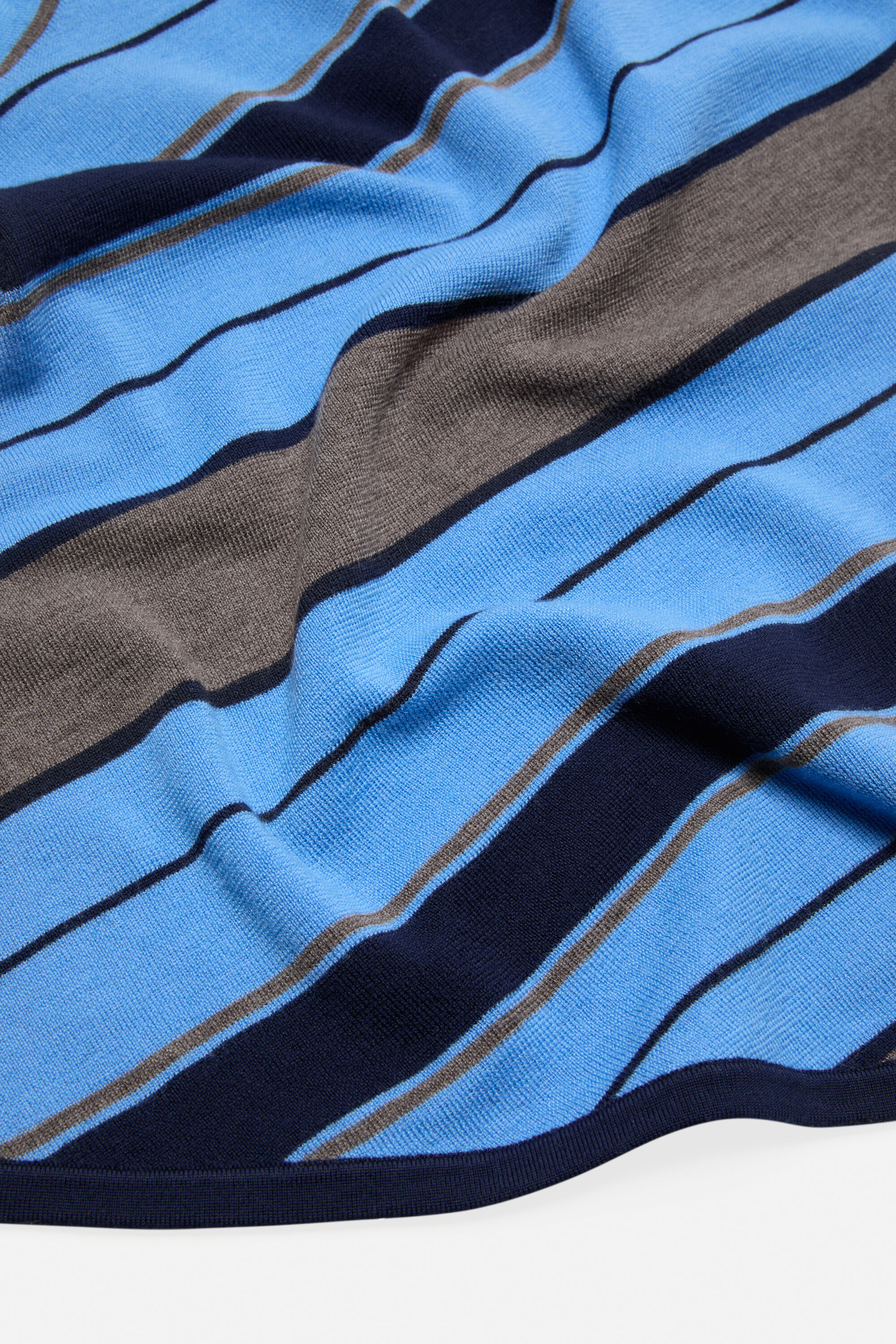 Wool polo knit - Multi blue - 6
