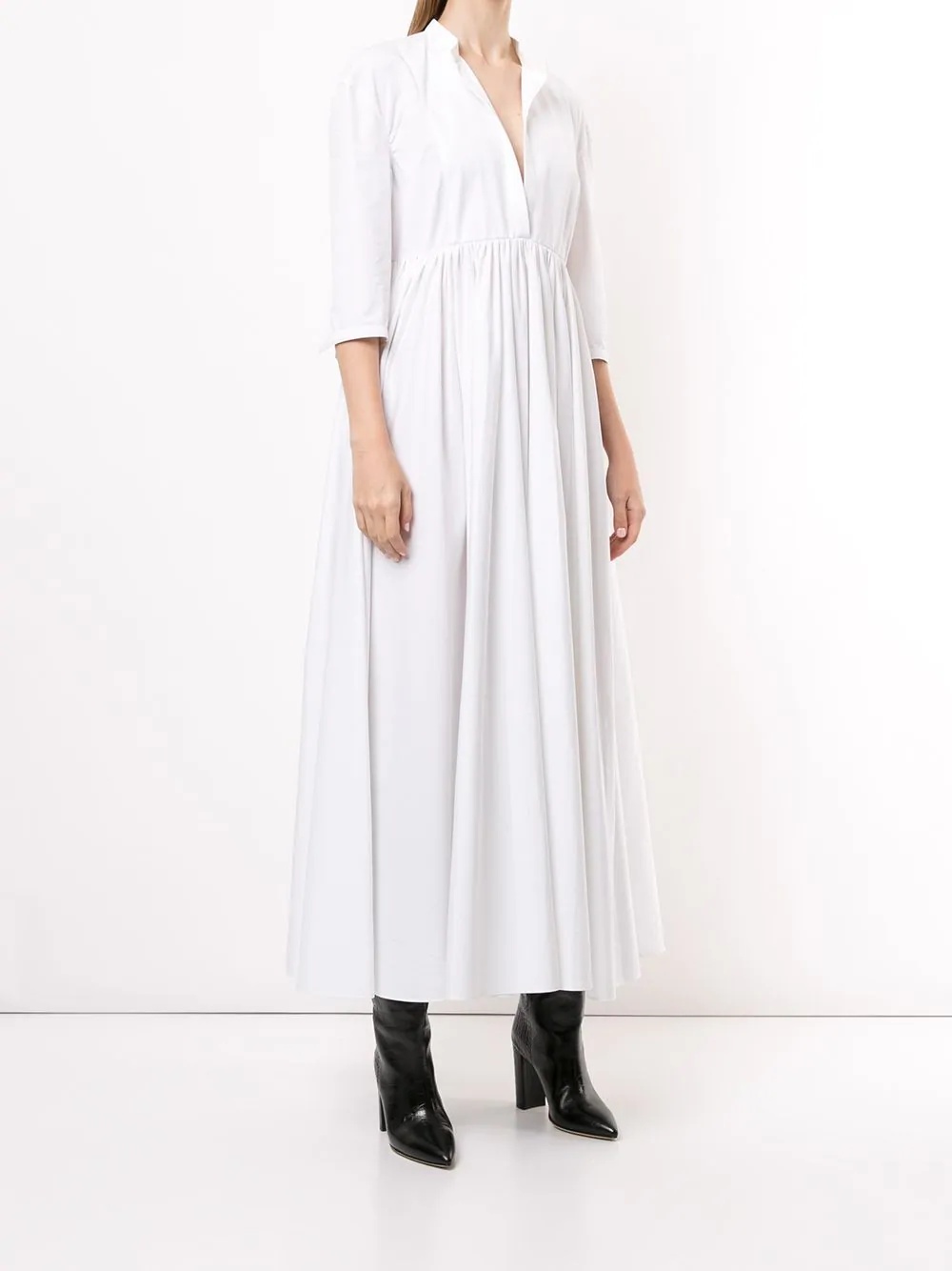 gathered shirt dress - 3