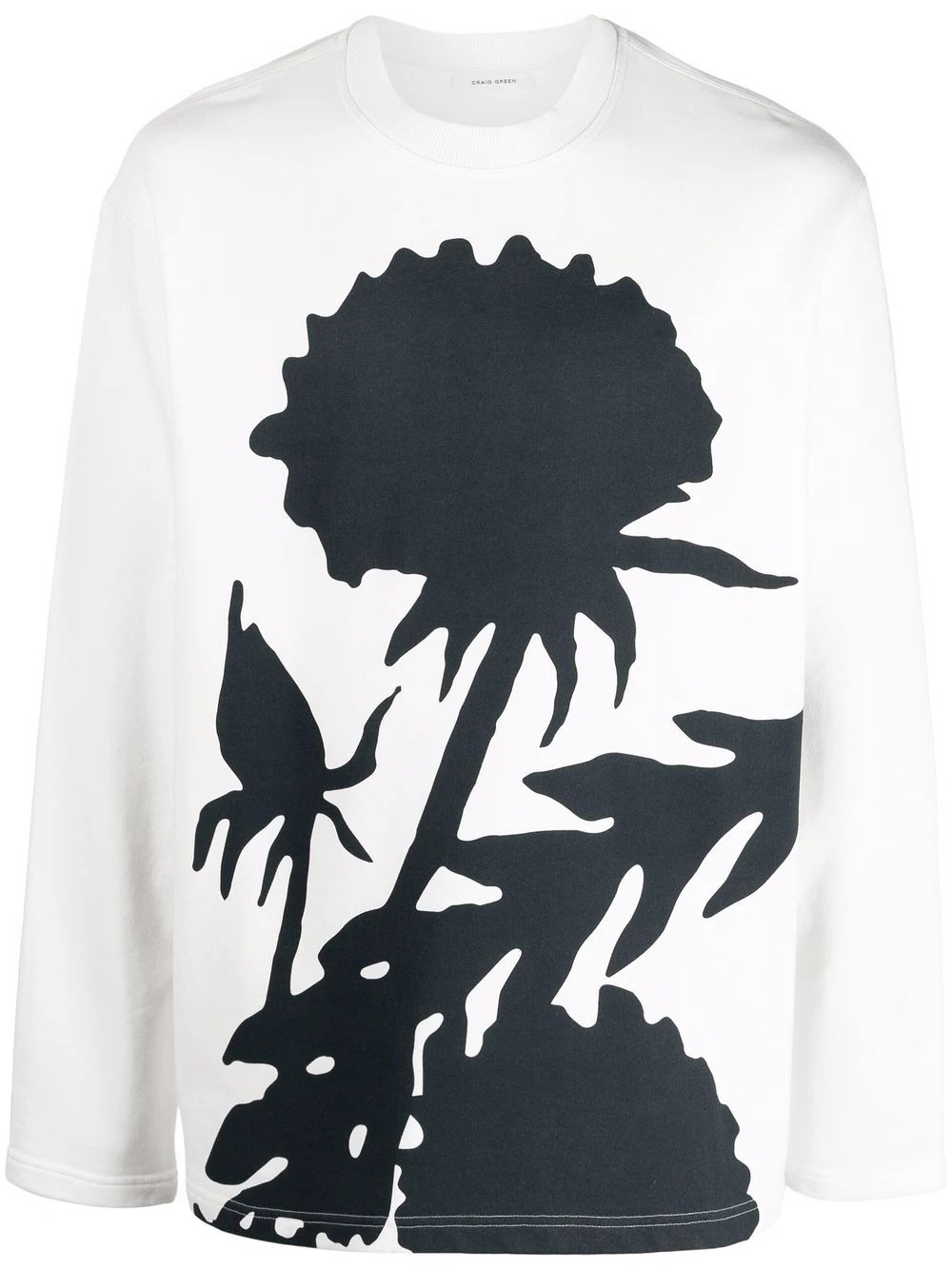 sunflower-print sweatshirt - 1