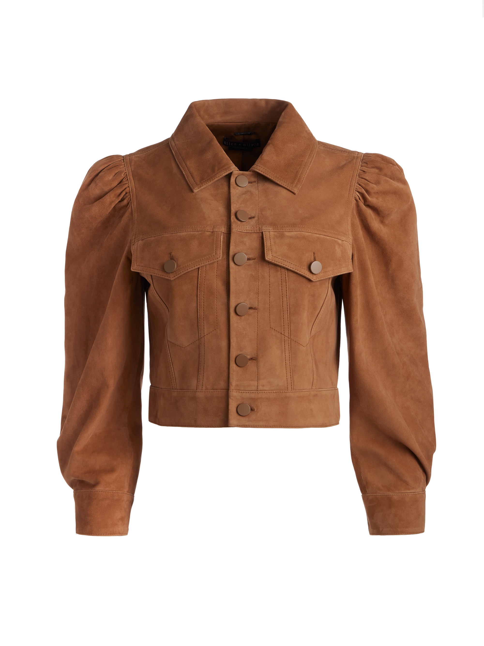 LANA SUEDE PUFFED SLEEVE JACKET - 1