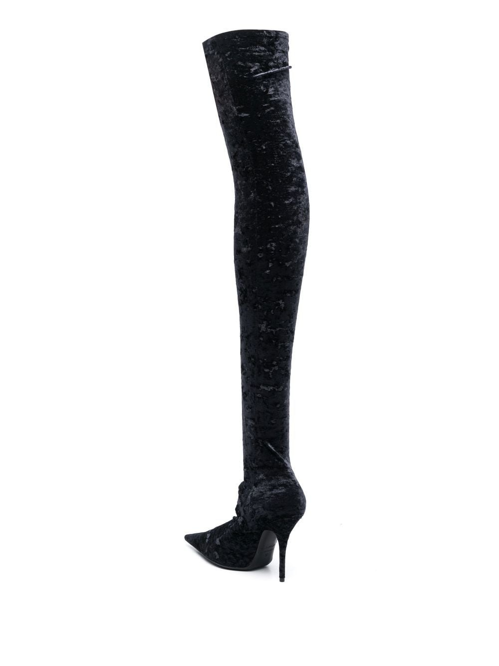 Knife thigh-high crushed velvet boots - 3