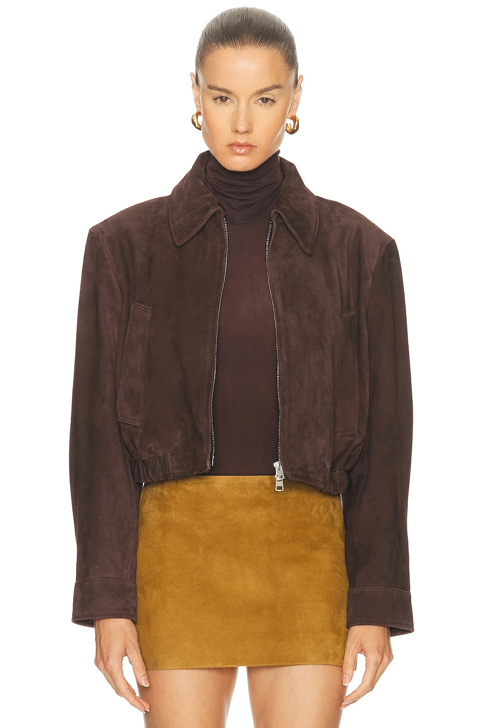 Nahlia Cropped Suede Jacket - 2