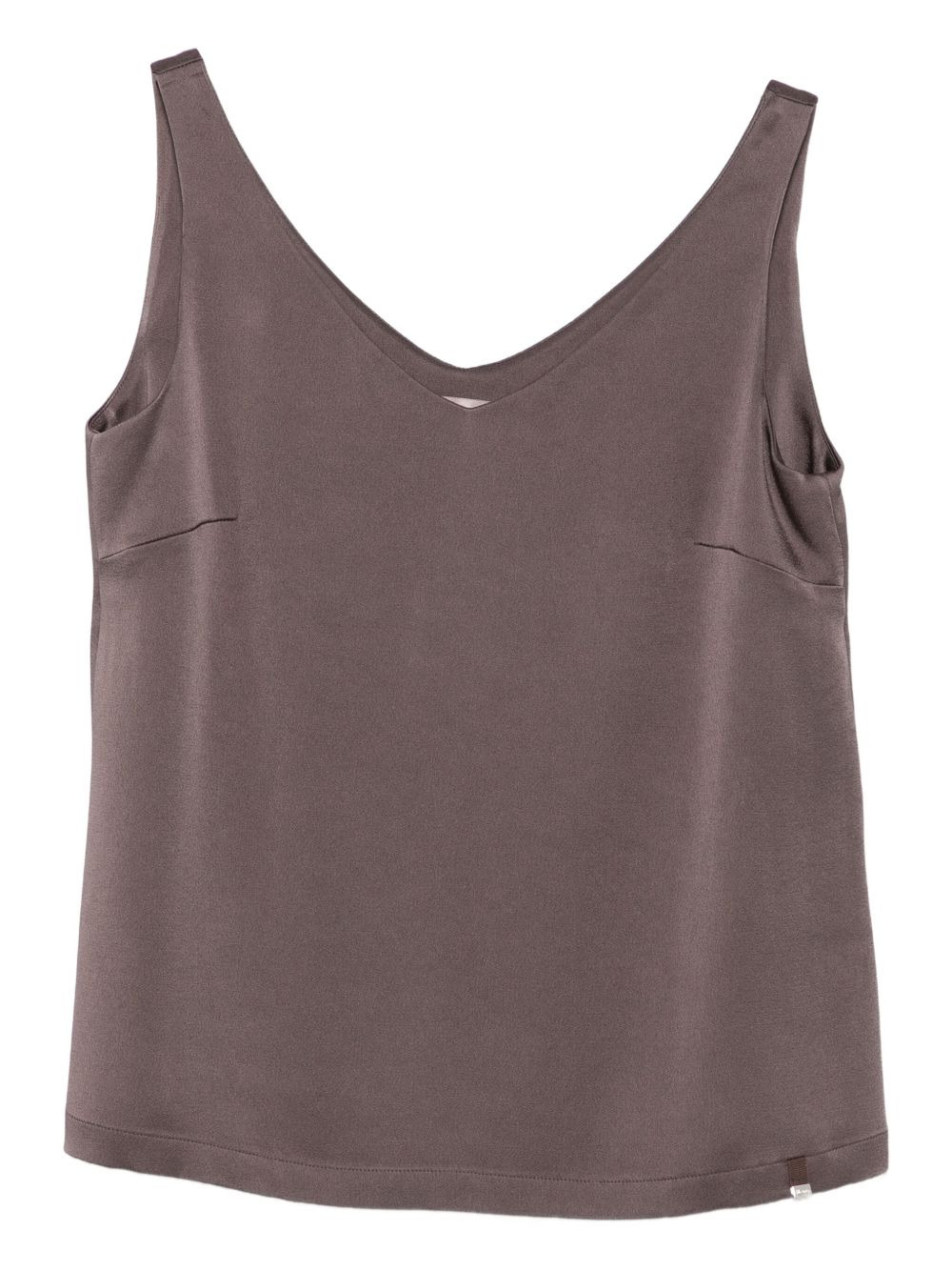 V-neck silk top - 1