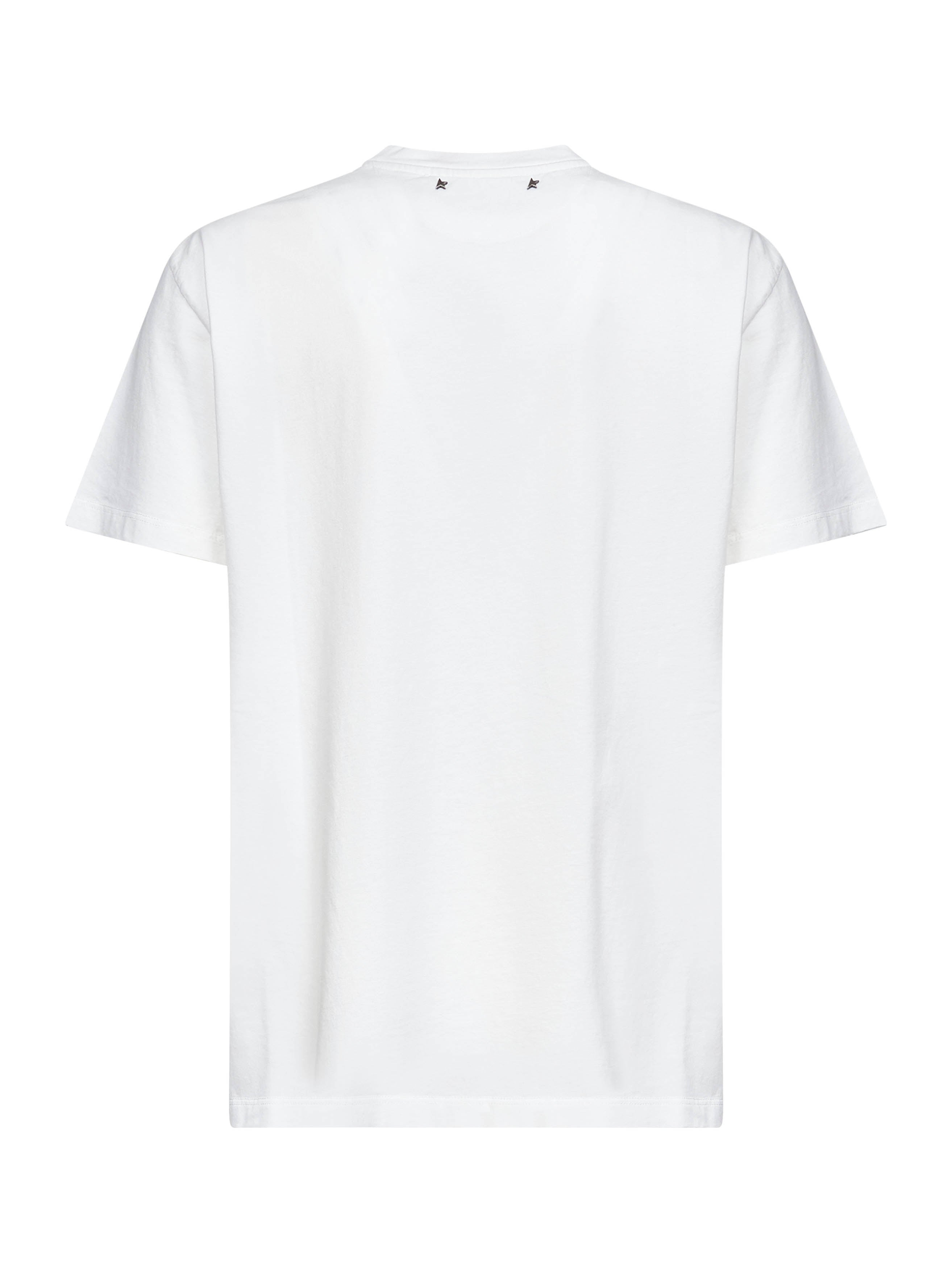 White cotton cabochon crystal embellished T-shirt - 2
