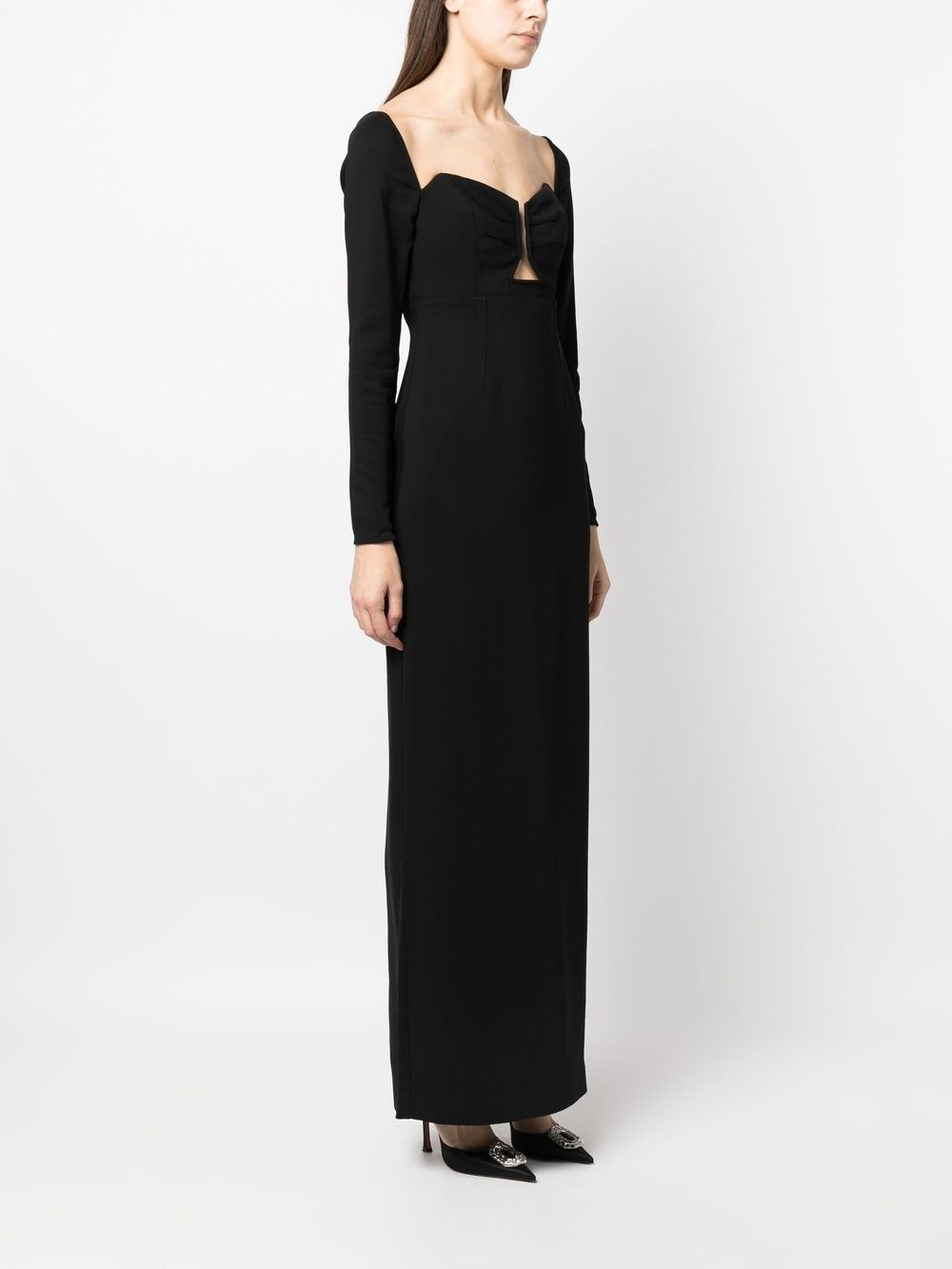 long-sleeved maxi dress - 3