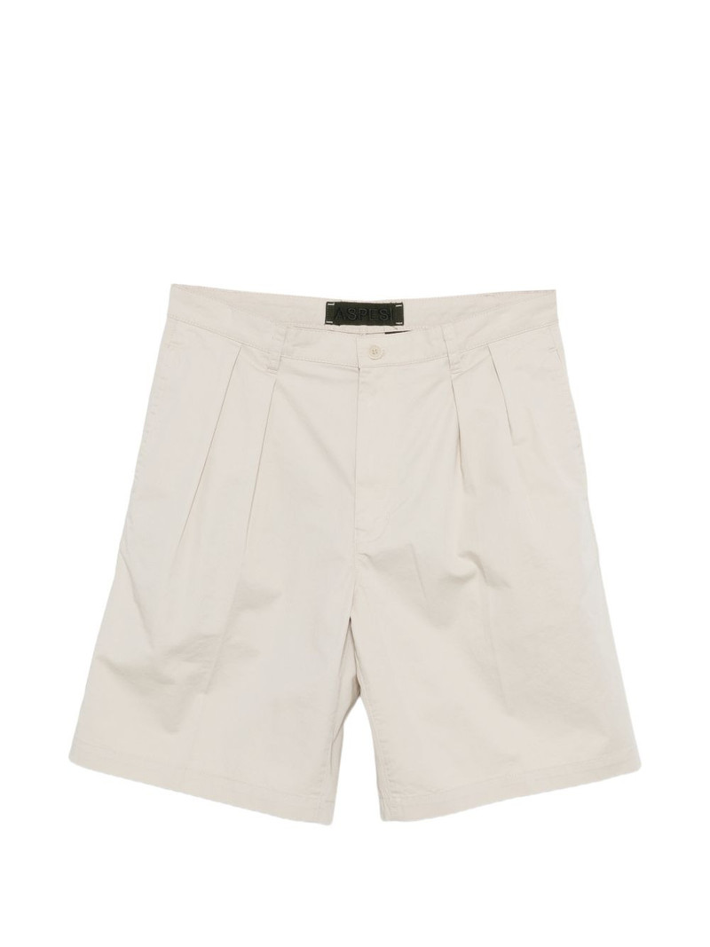 pleated cotton shorts 1