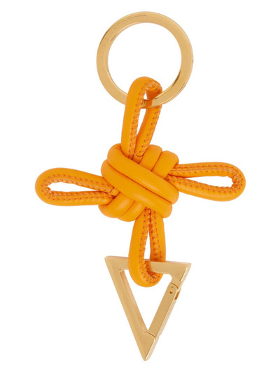 Bottega Veneta Orange Lambskin Keychain outlook