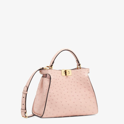 FENDI Pink ostrich leather bag outlook