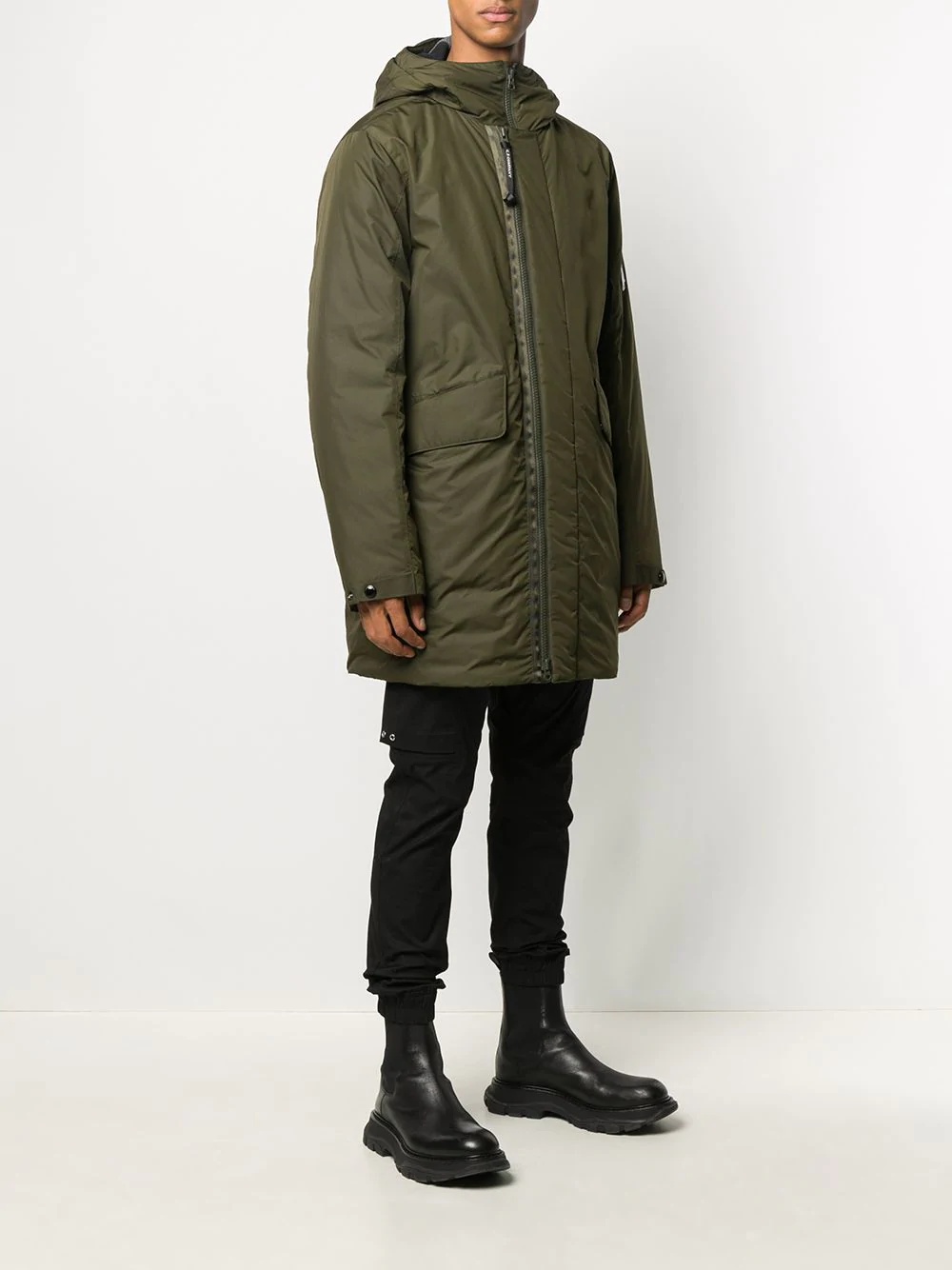 hooded parka coat - 3