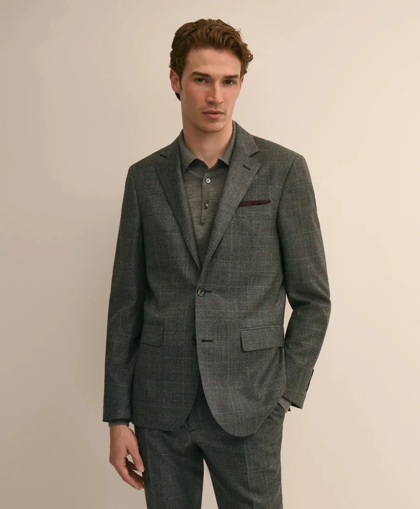 Slim Fit Wool Glen Plaid 1818 Suit - 1